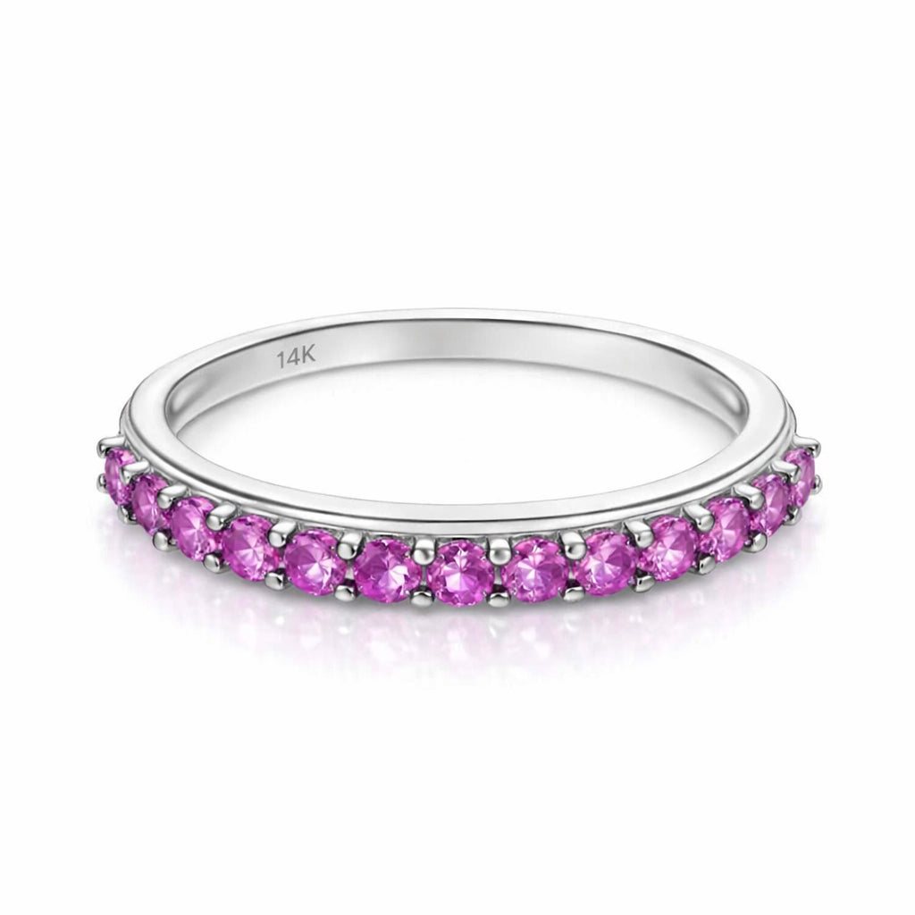 18k Pink Sapphire Band Ring