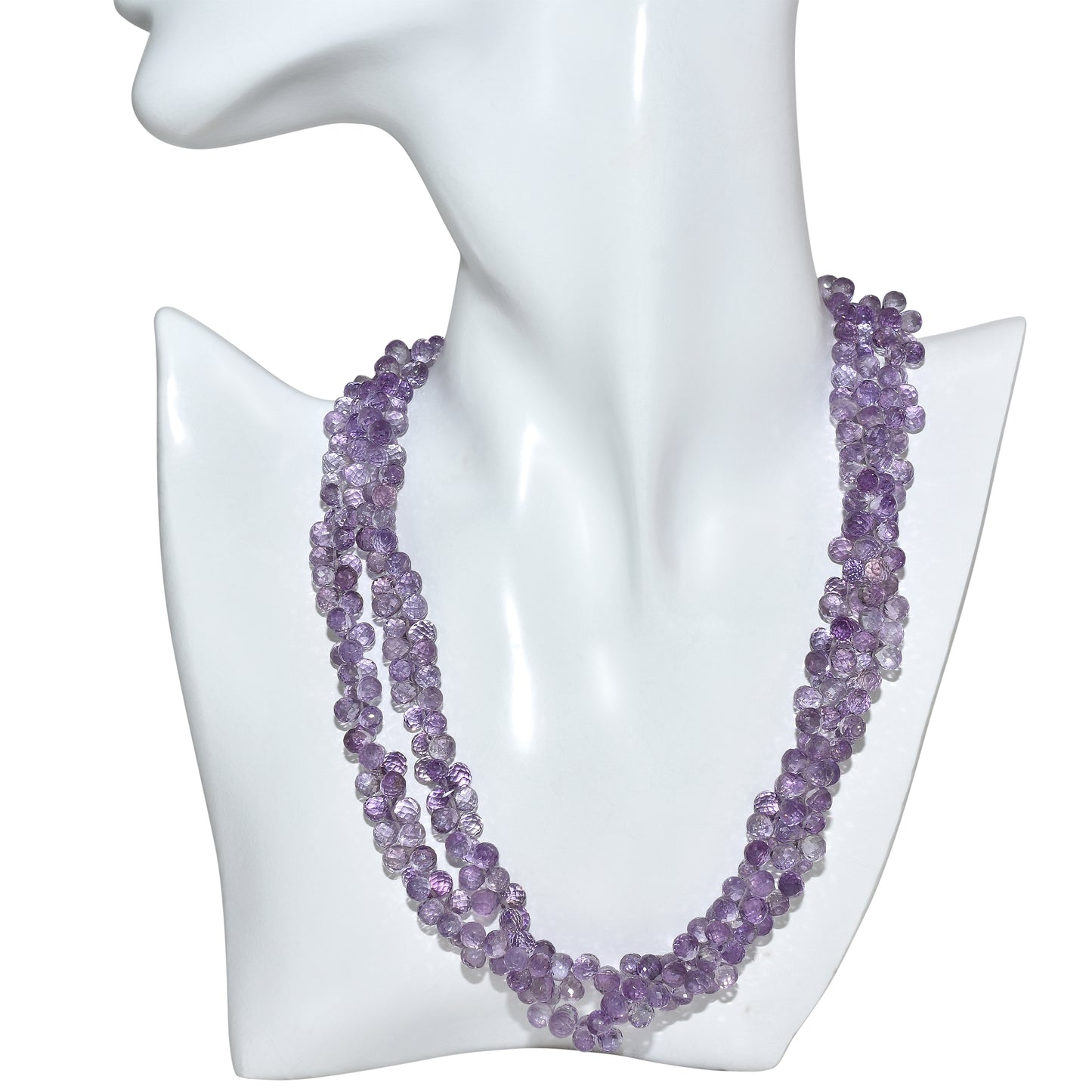 14k Amethyst 2 Row Necklace