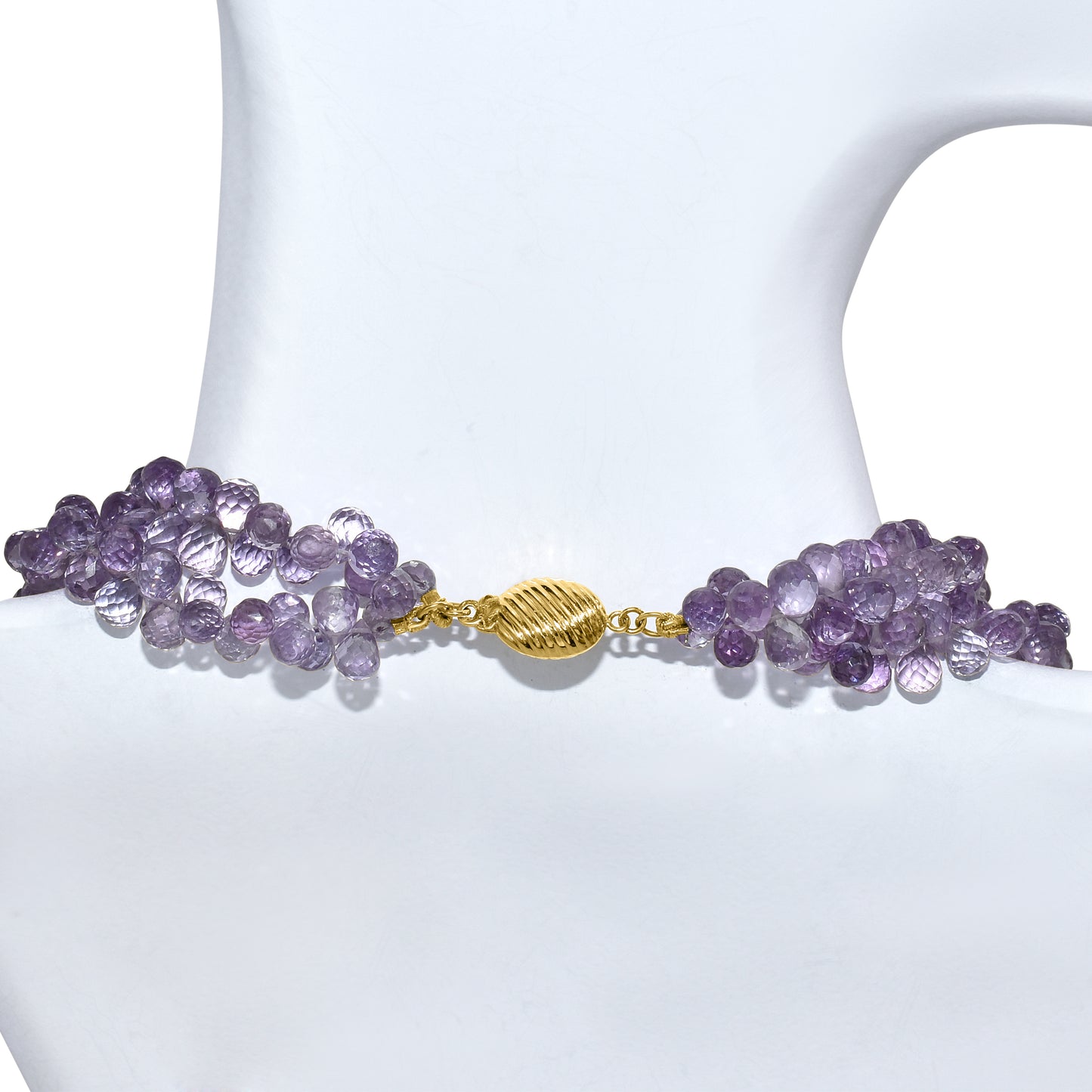 14k Amethyst 2 Row Necklace