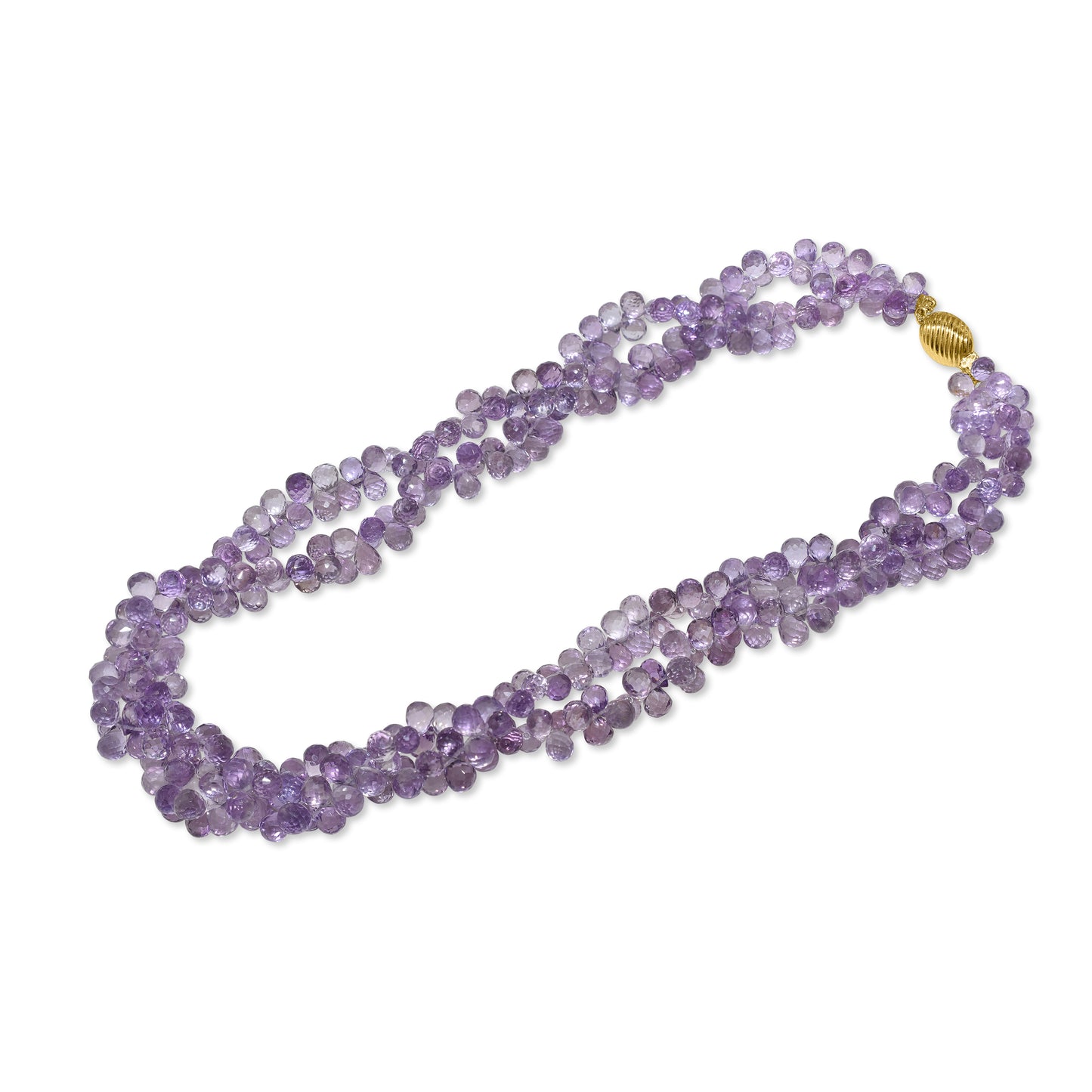 14k Amethyst 2 Row Necklace