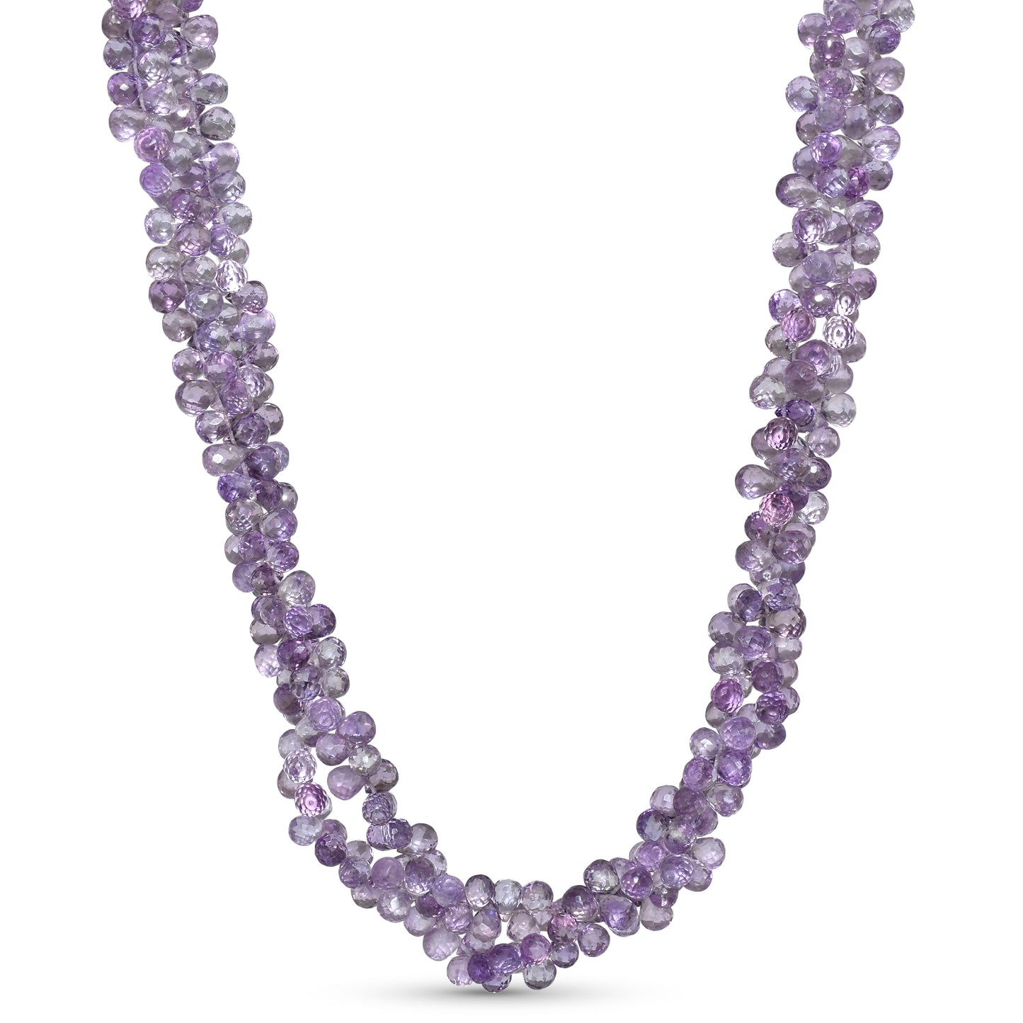 14k Amethyst 2 Row Necklace