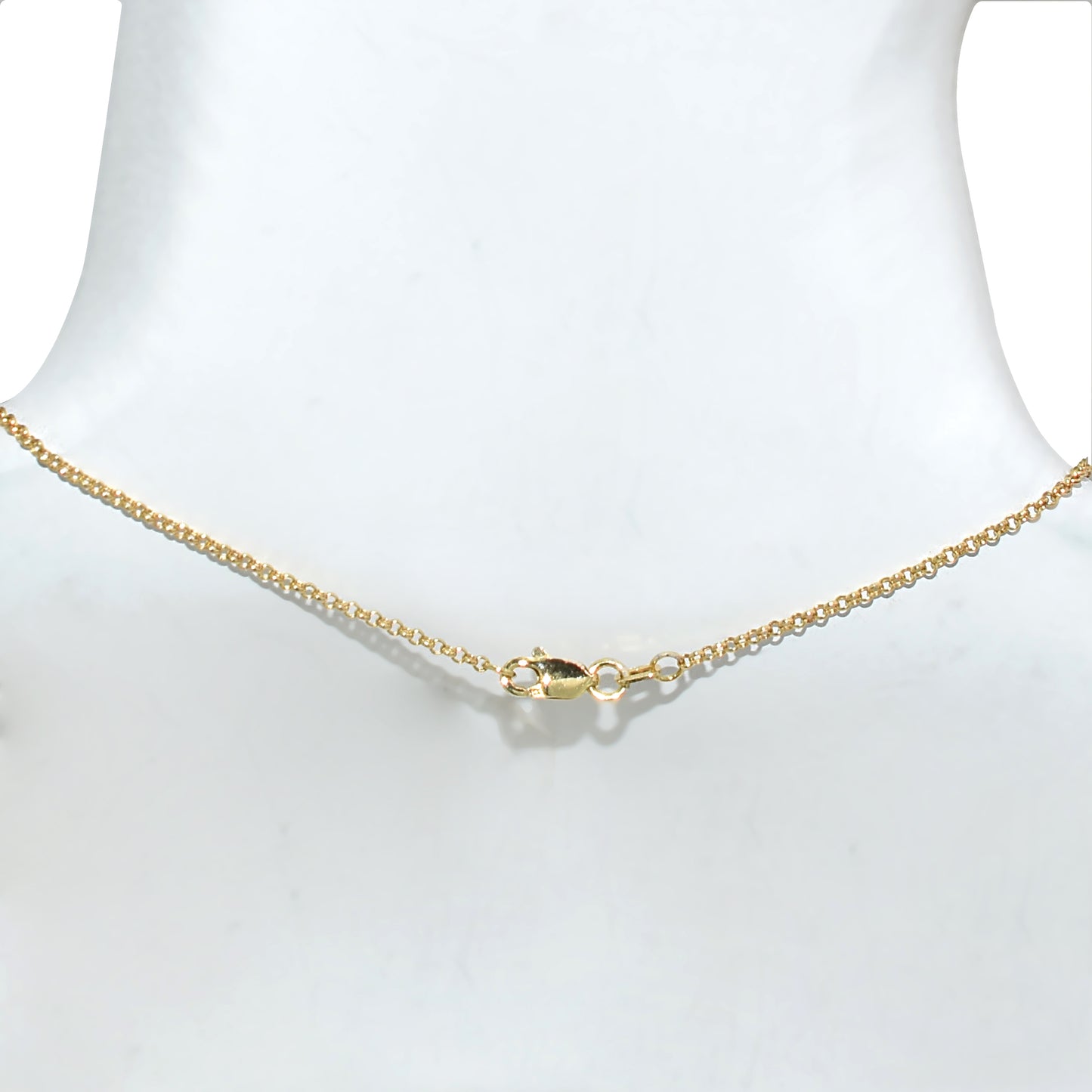 14k Yellow & White Gold Two Tone Diamond Drop Slider Necklace