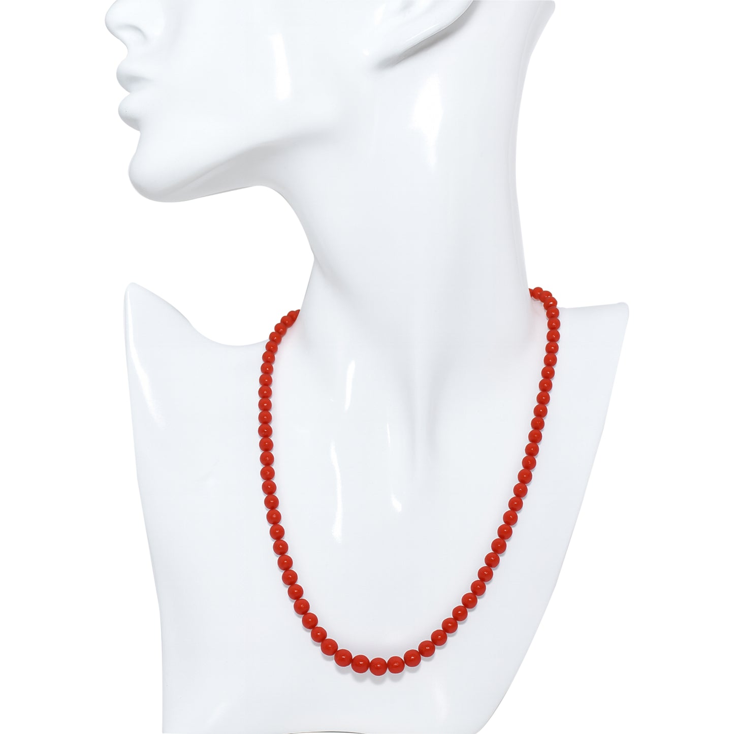 14k Natural Color Graduated Coral Necklace