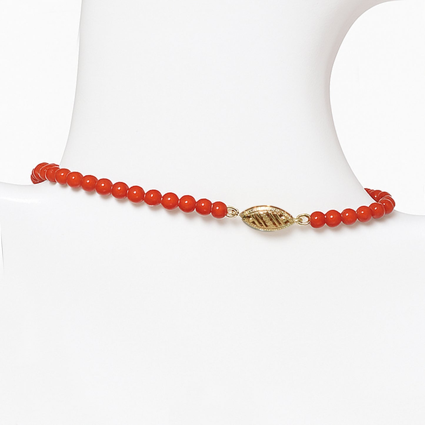 14k Natural Color Graduated Coral Necklace