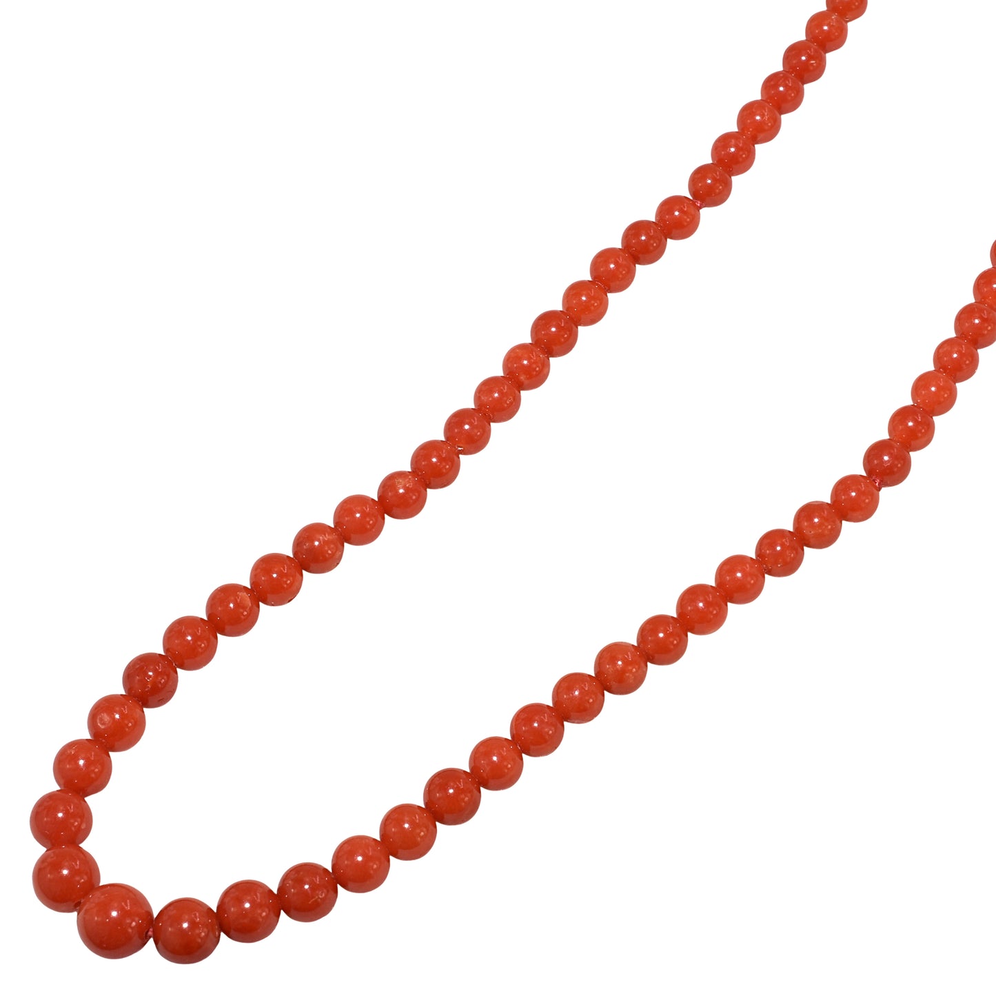 14k Natural Color Graduated Coral Necklace