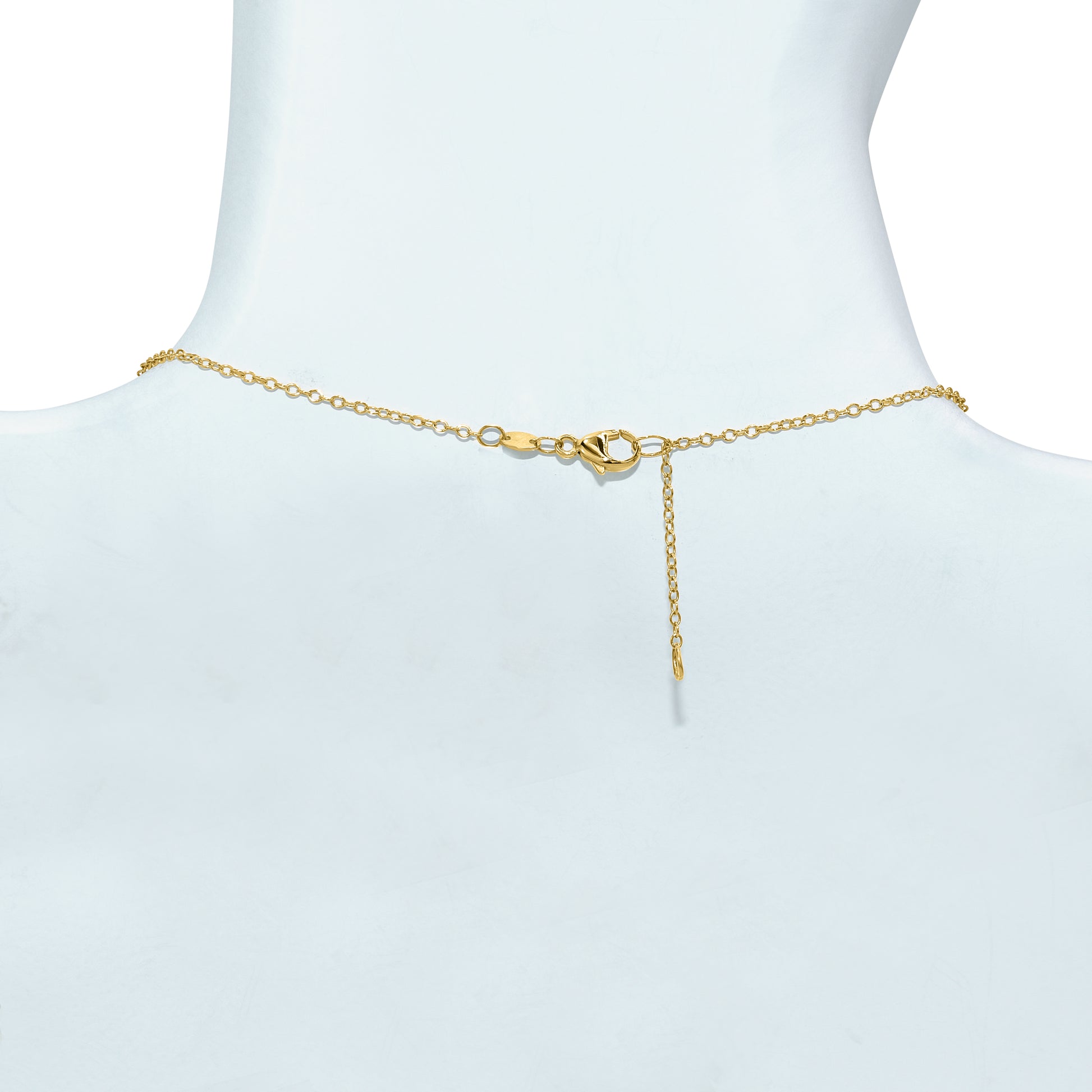 14k Citrine, Peridot, Blue Topaz, and Amethyst Bezel Necklace 17/18"