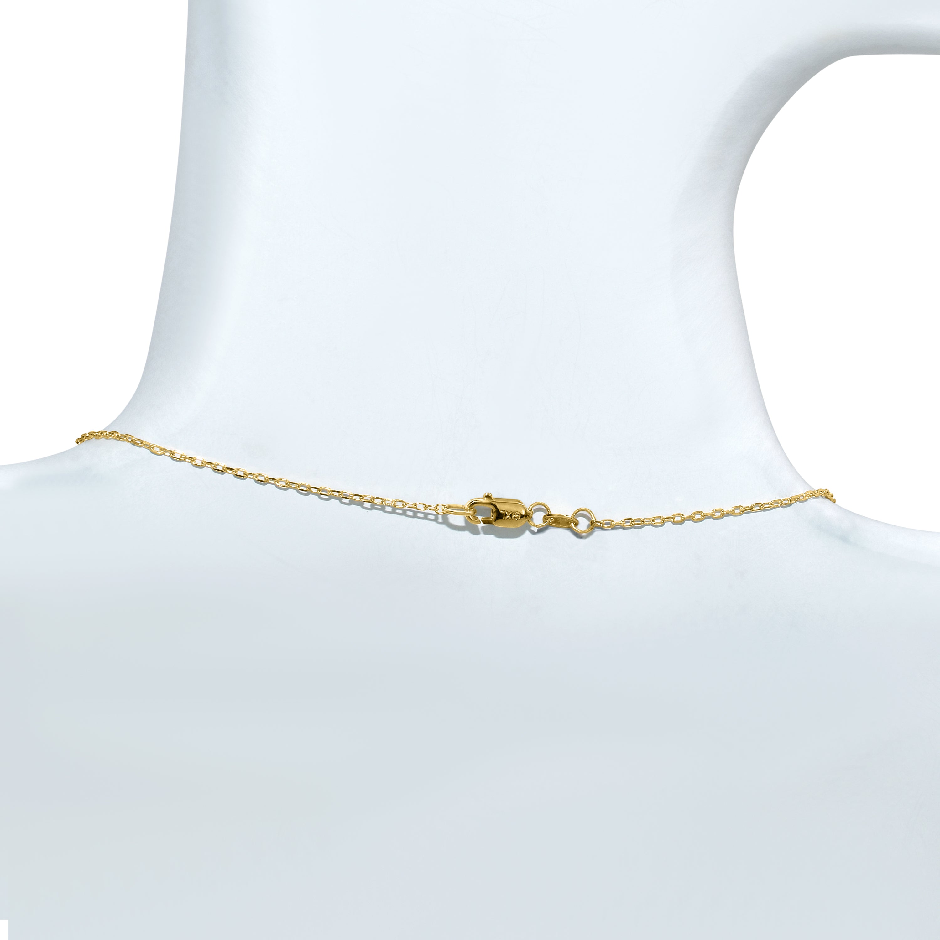 14k Guava Quartz Round Bezel Pend Necklace