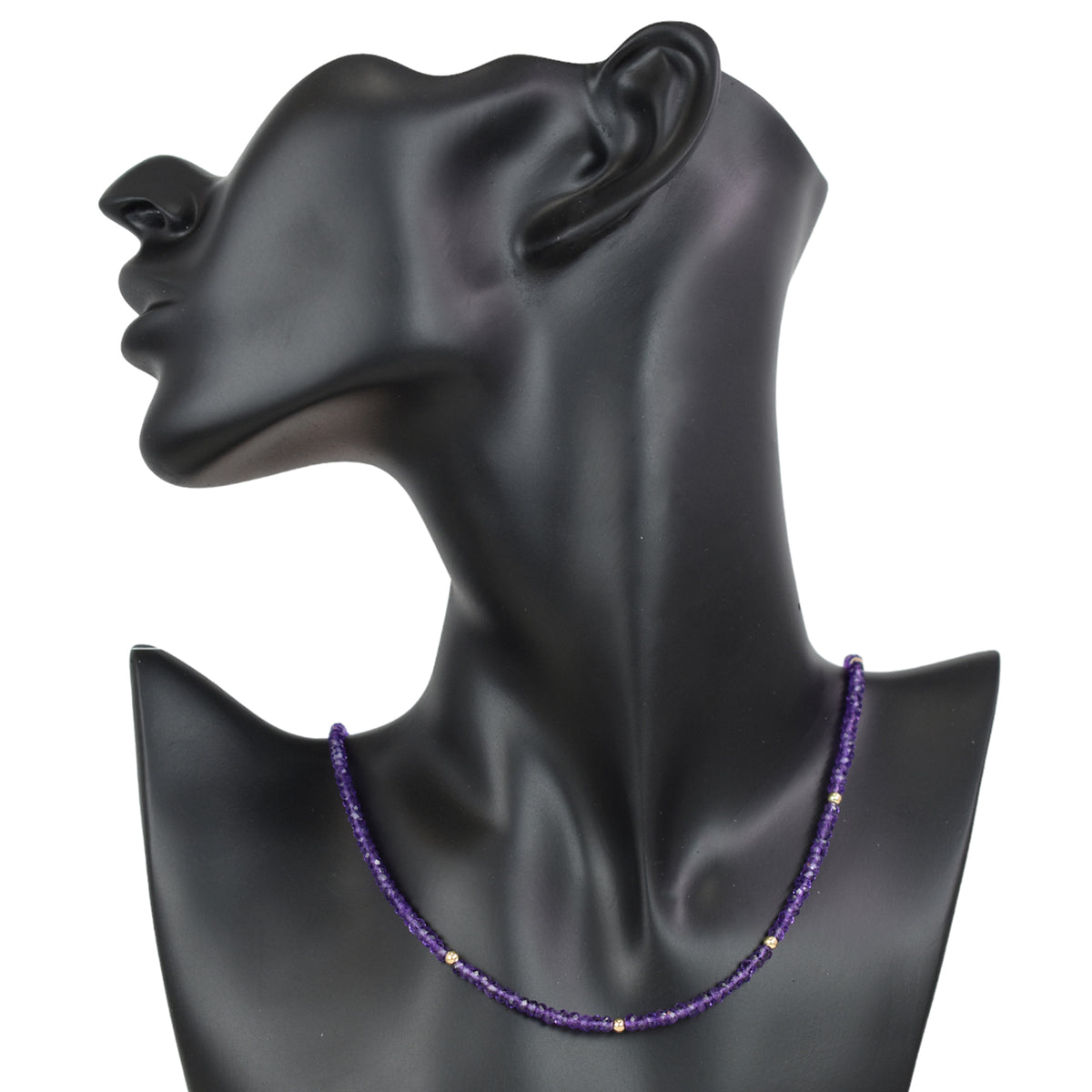 14k Gemstones & Gold Roundel Necklace