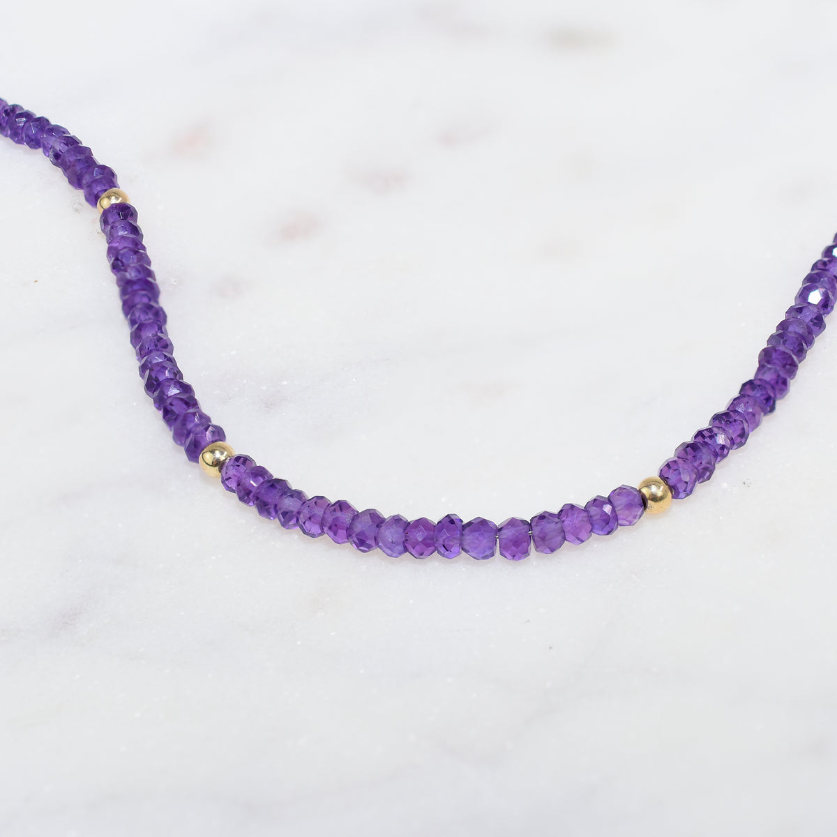 14k Gemstones & Gold Roundel Necklace
