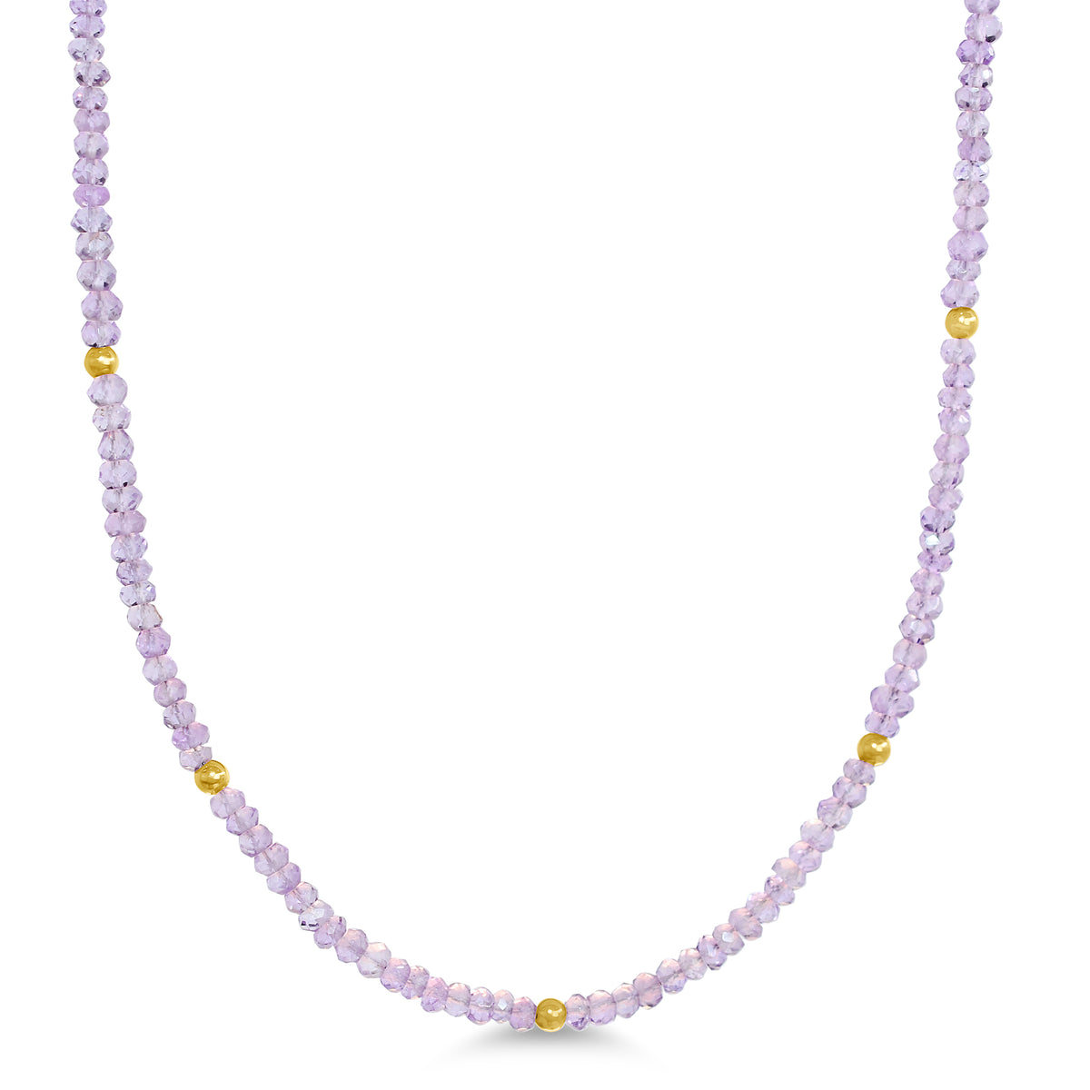 14k Gemstones & Gold Roundel Necklace