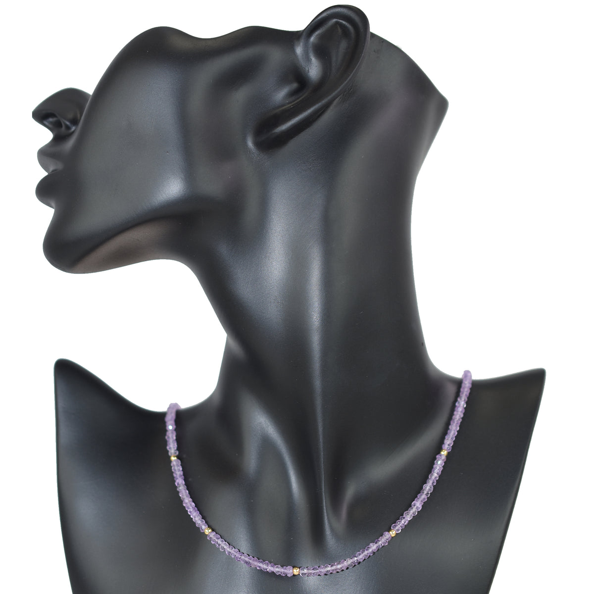 14k Gemstones & Gold Roundel Necklace
