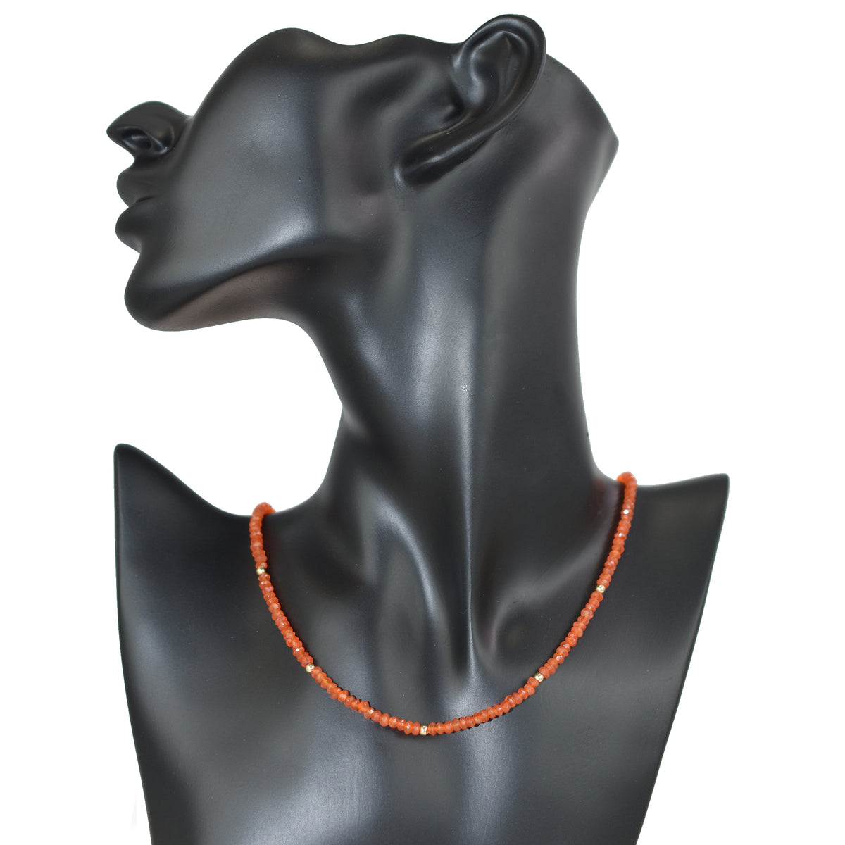 14k Gemstones & Gold Roundel Necklace