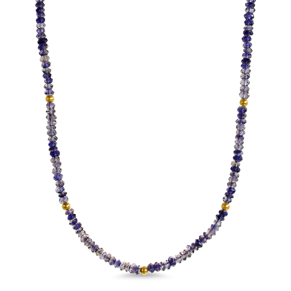14k Gemstones & Gold Roundel Necklace