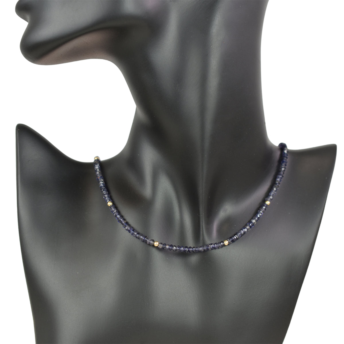 14k Gemstones & Gold Roundel Necklace