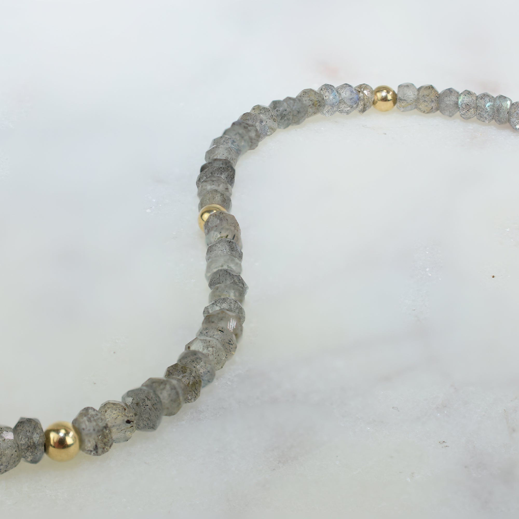 14k Gemstones & Gold Roundel Necklace