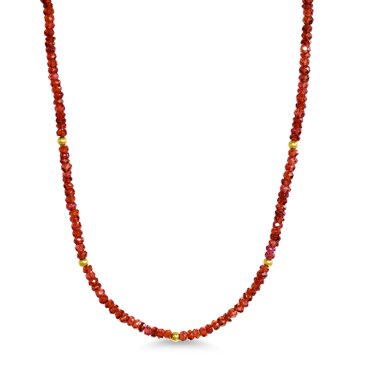 14k Gemstones & Gold Roundel Necklace