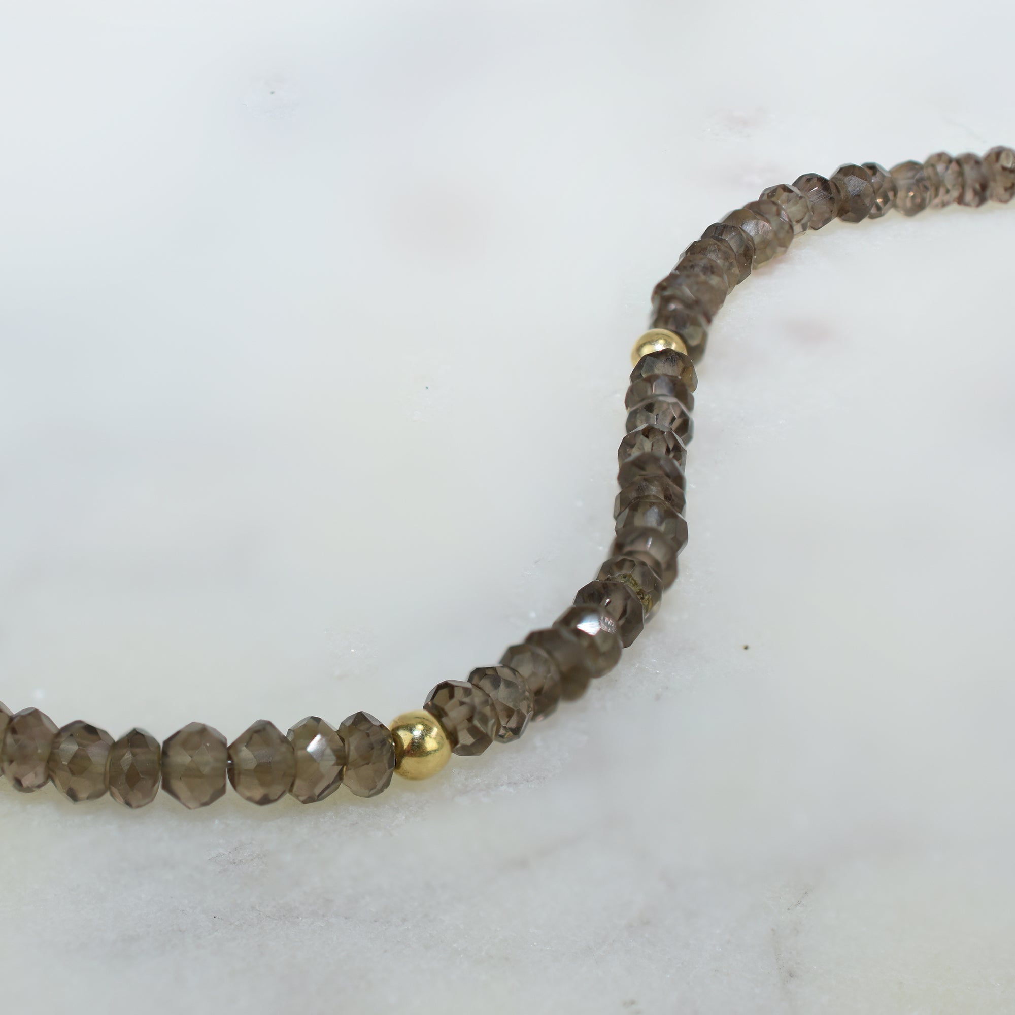 14k Gemstones & Gold Roundel Necklace