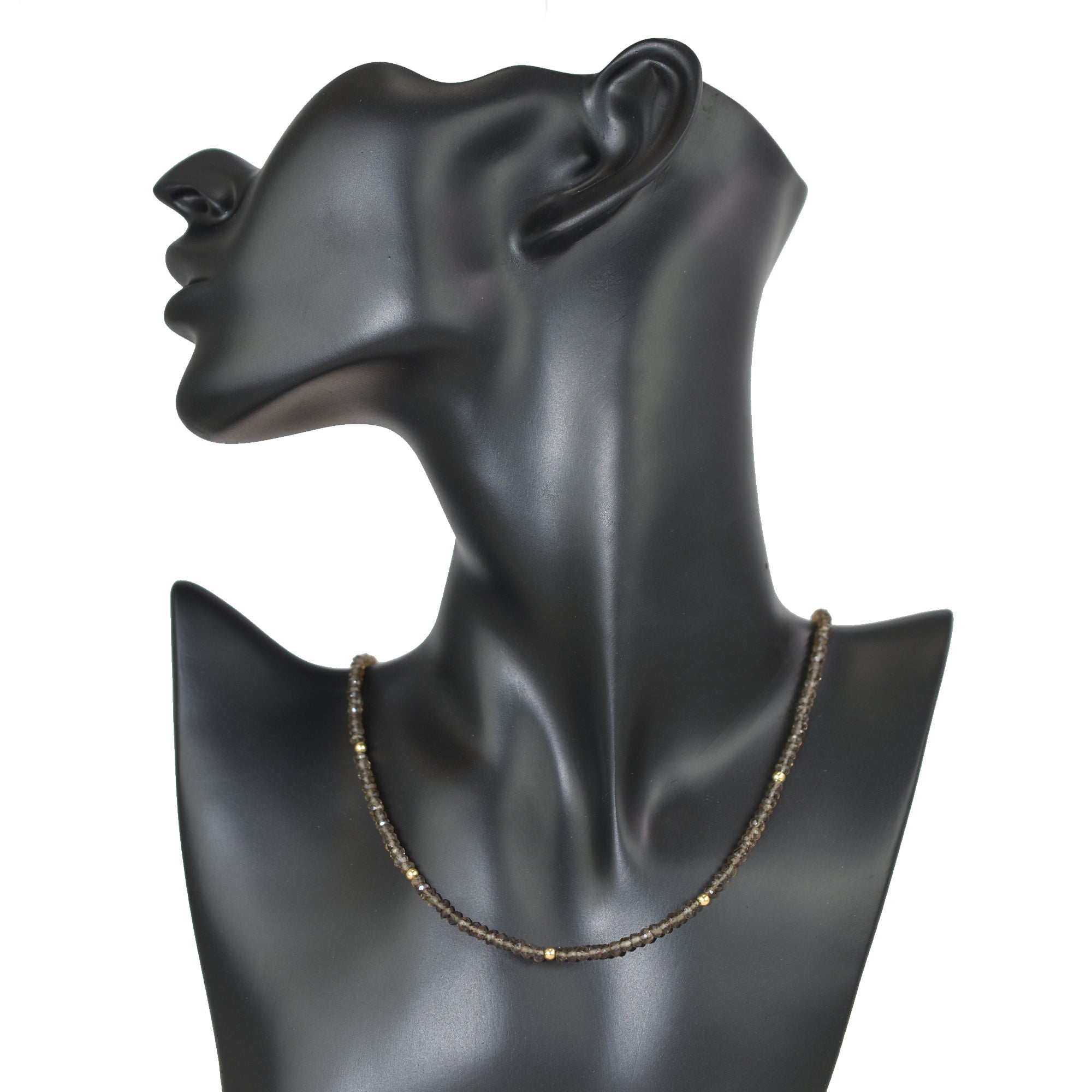 14k Gemstones & Gold Roundel Necklace