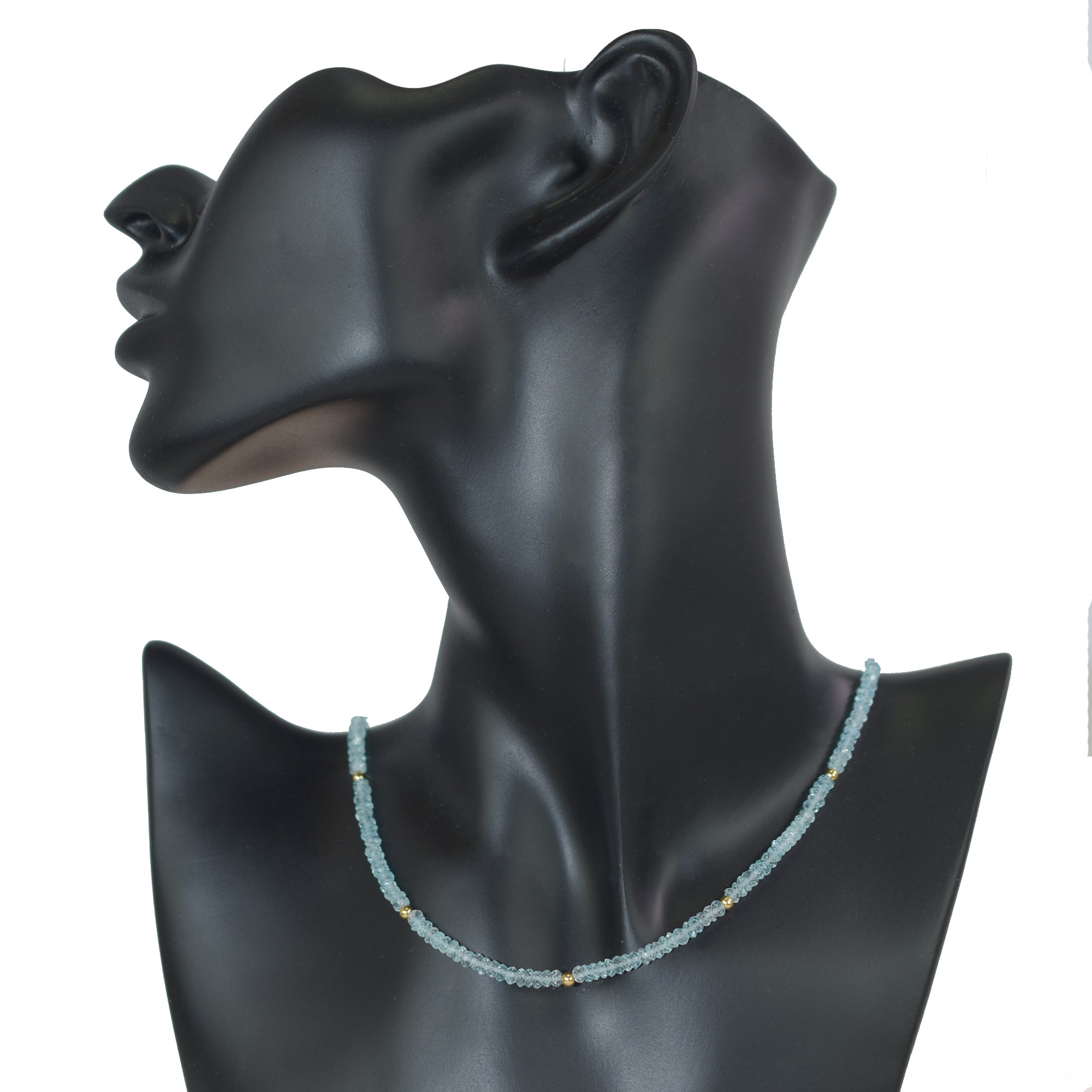 14k Gemstones & Gold Roundel Necklace