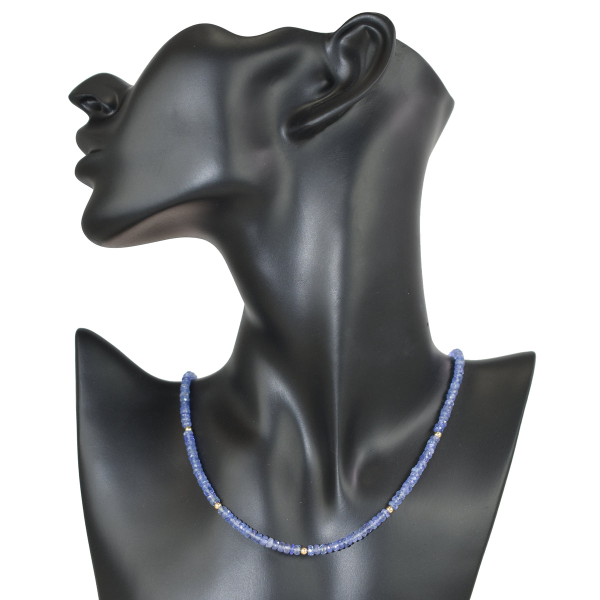 14k Gemstones & Gold Roundel Necklace