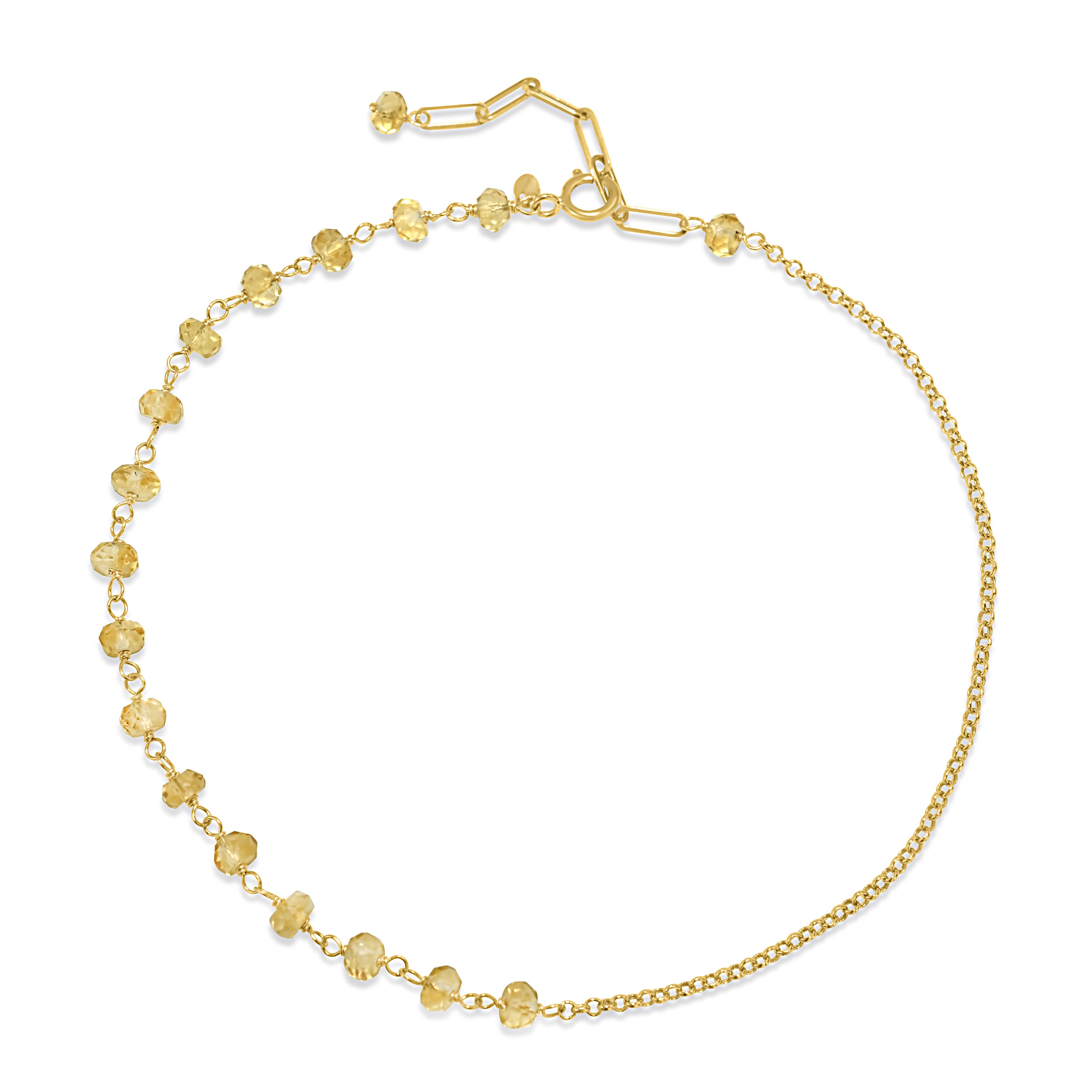 14k Yellow Gold Link Gold Chain Anklet