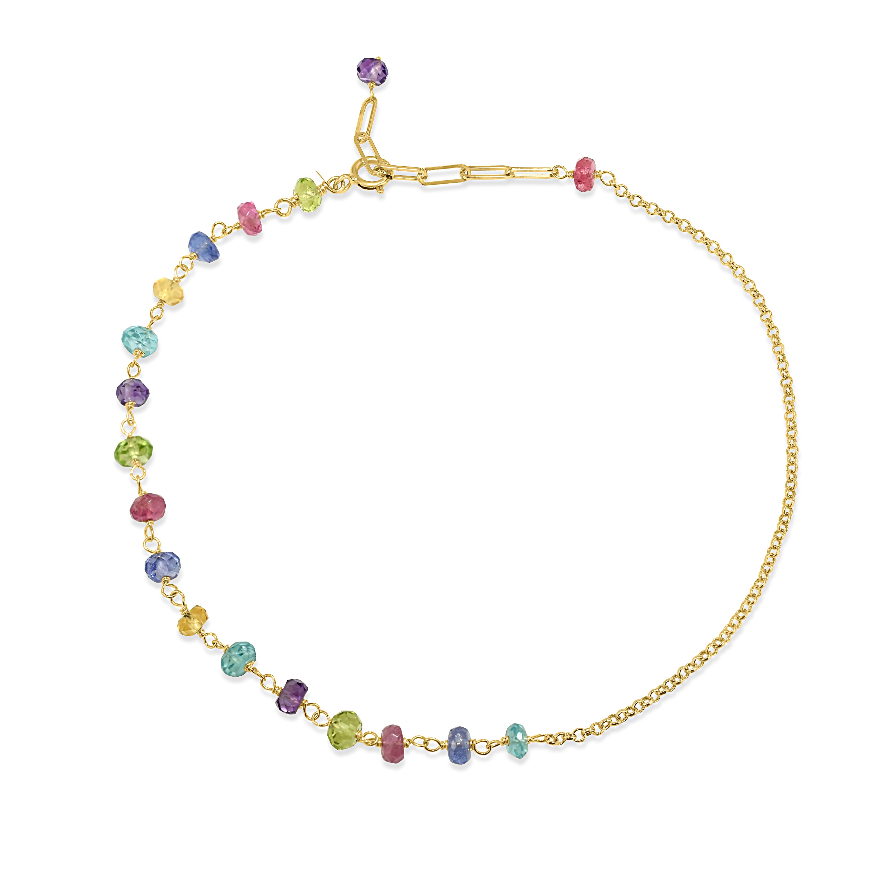 14k Yellow Gold Link Gold Chain Anklet