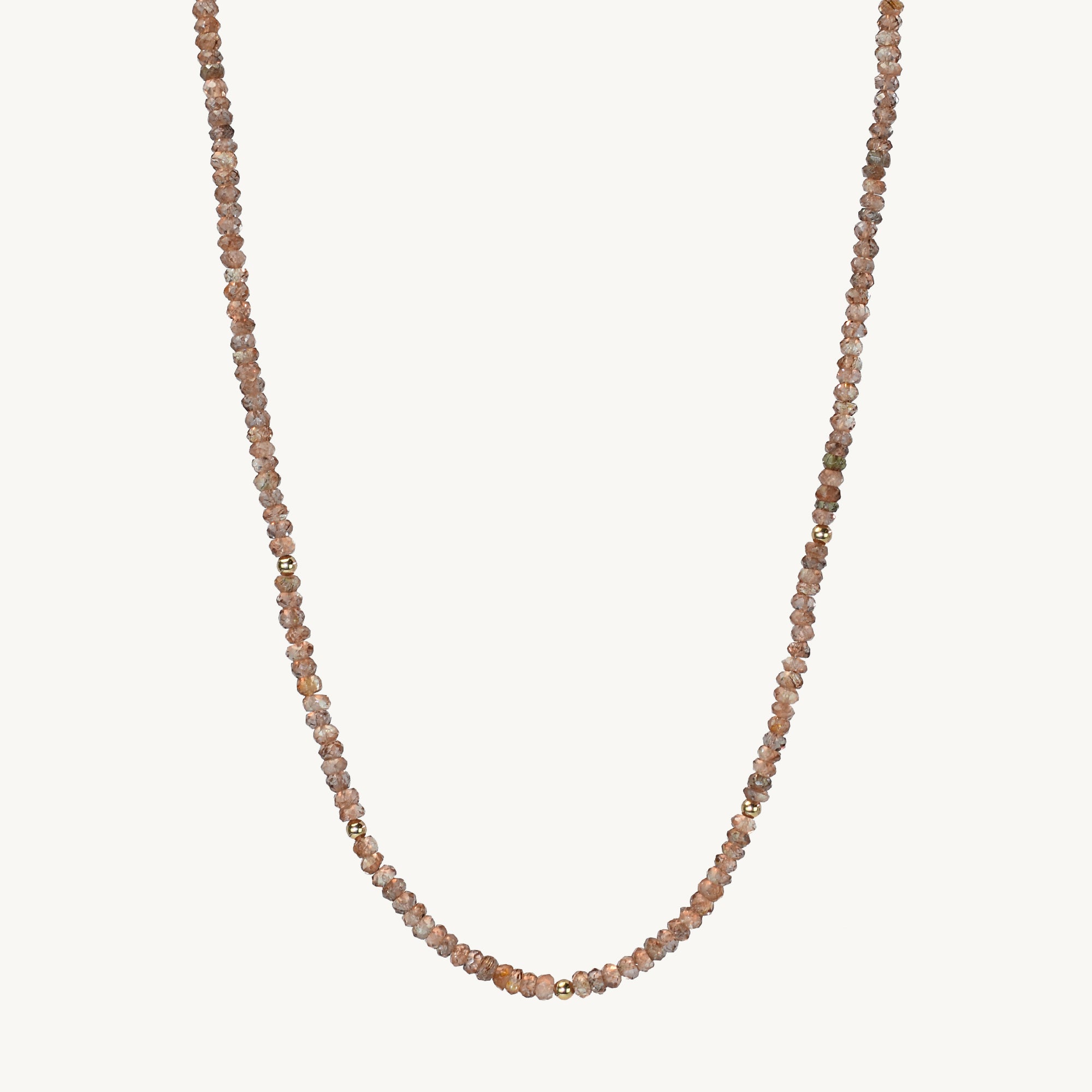 14k Gemstones & Gold Roundel Necklace
