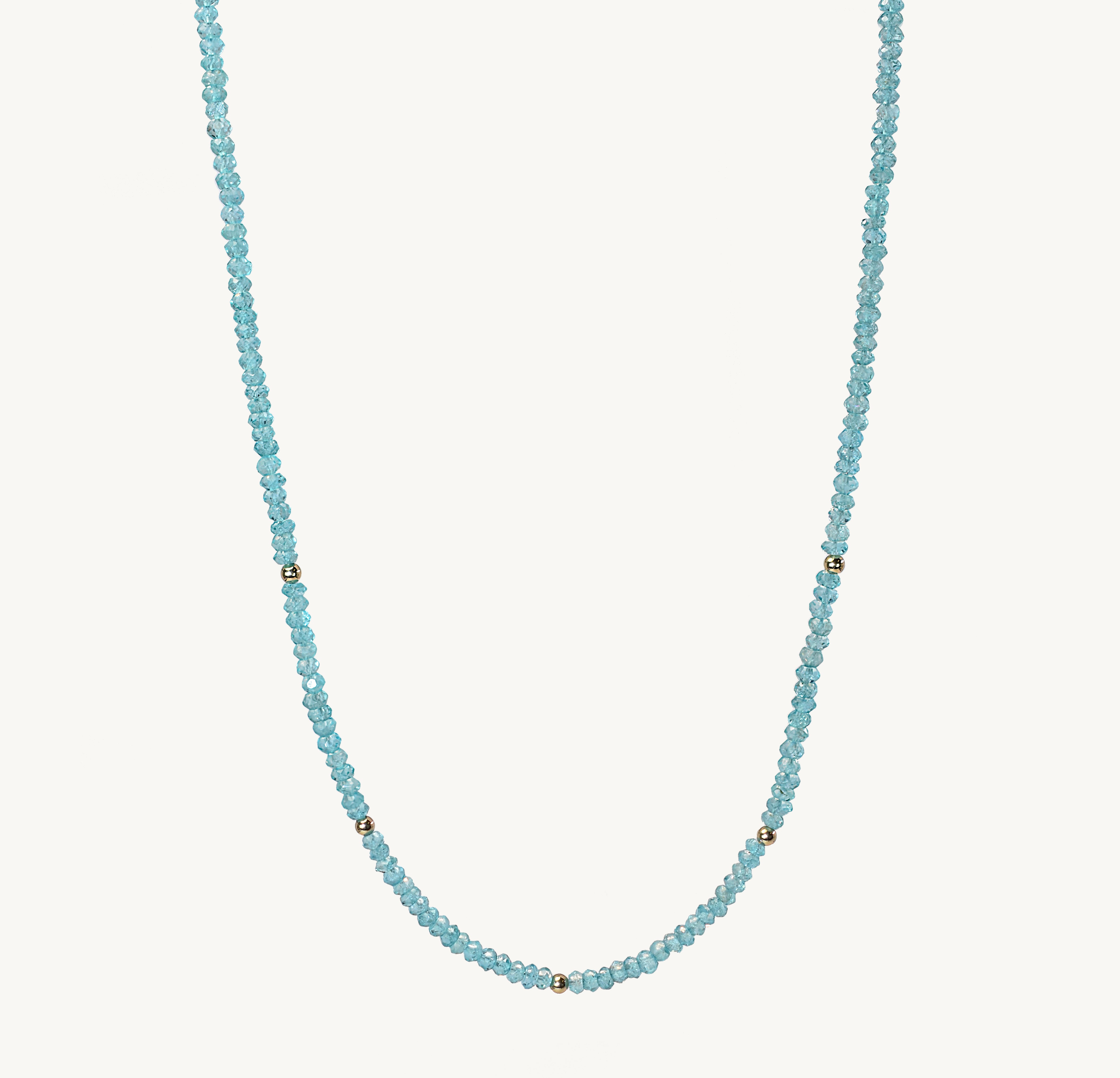 14k Gemstones & Gold Roundel Necklace