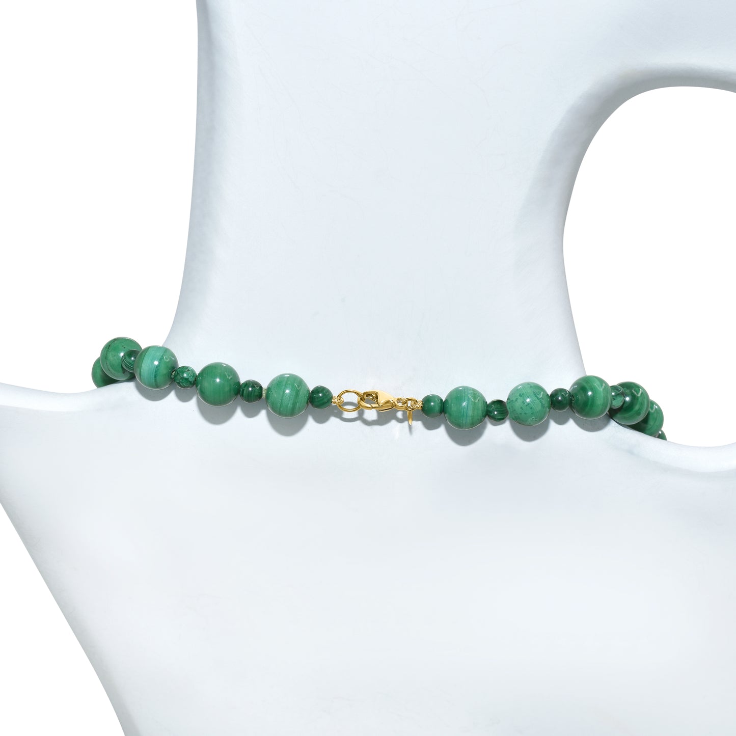 14k Malachite Round Bead Necklace