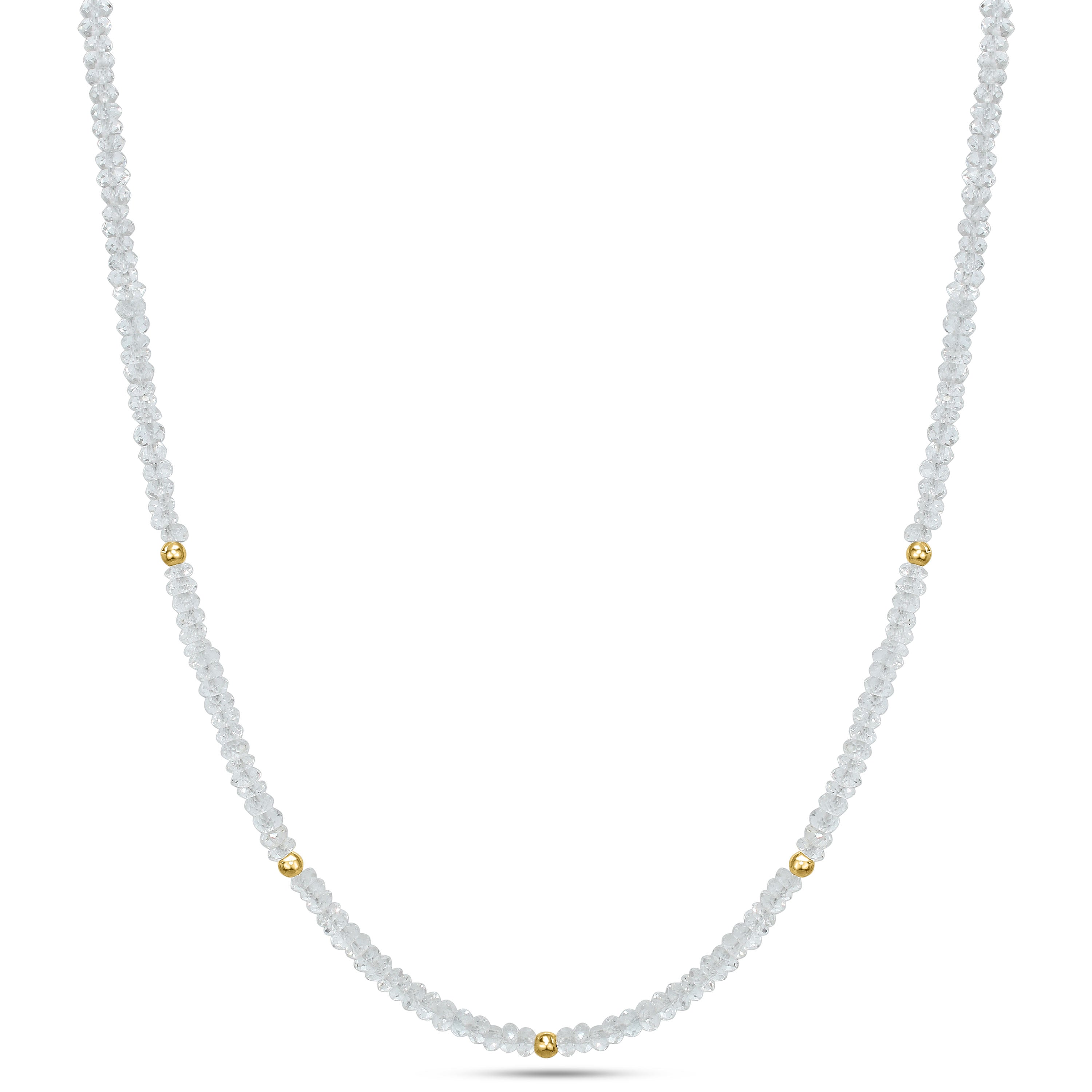 14k Gemstones & Gold Roundel Necklace