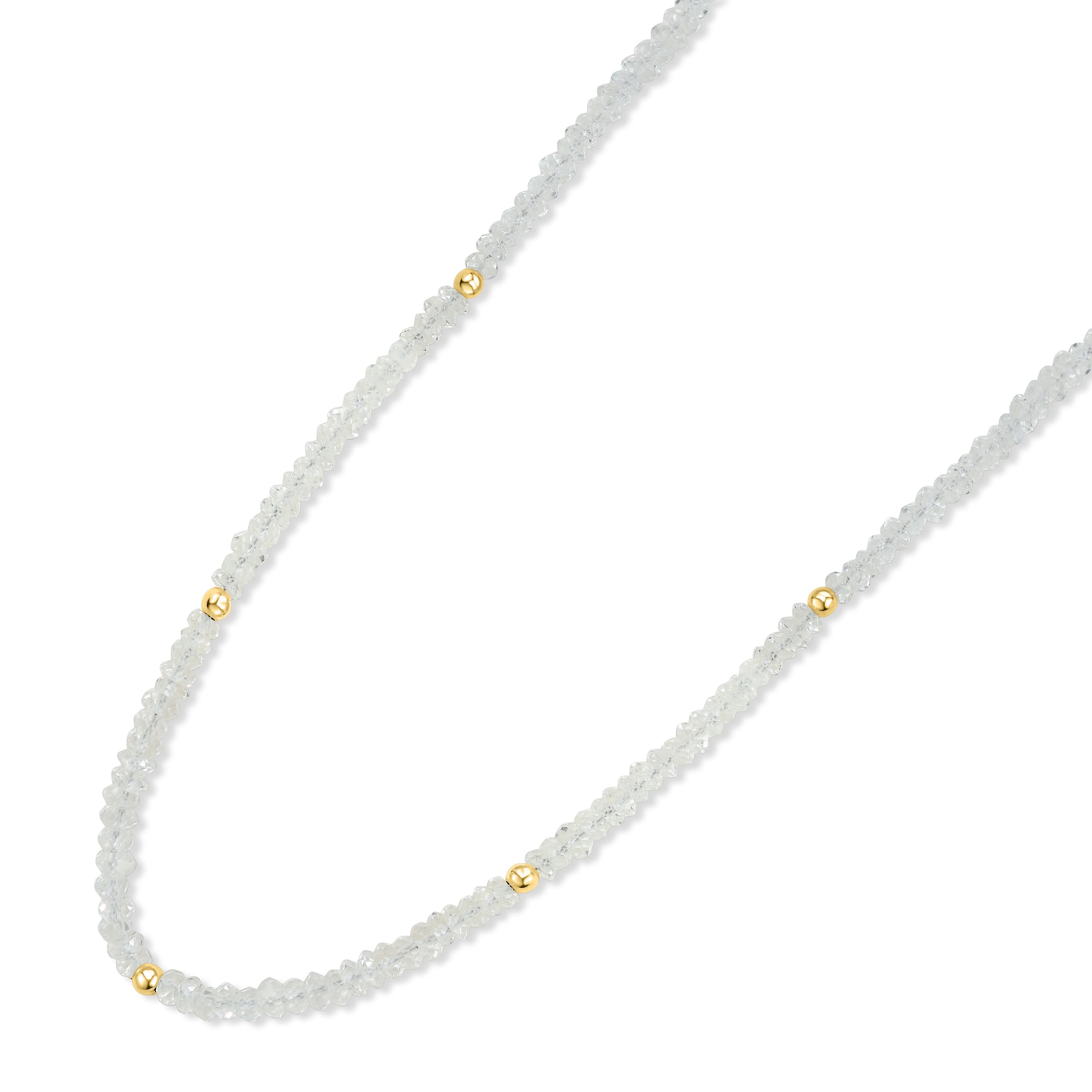 14k Gemstones & Gold Roundel Necklace