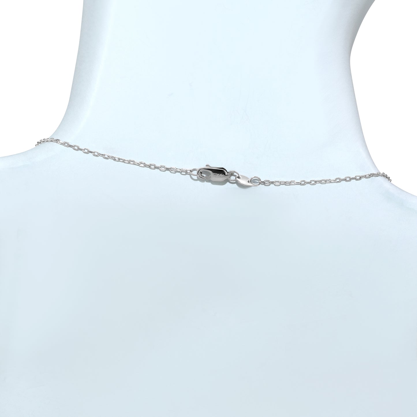 14k White Gold London & Swiss Blue Topaz Drop Pendant Necklace