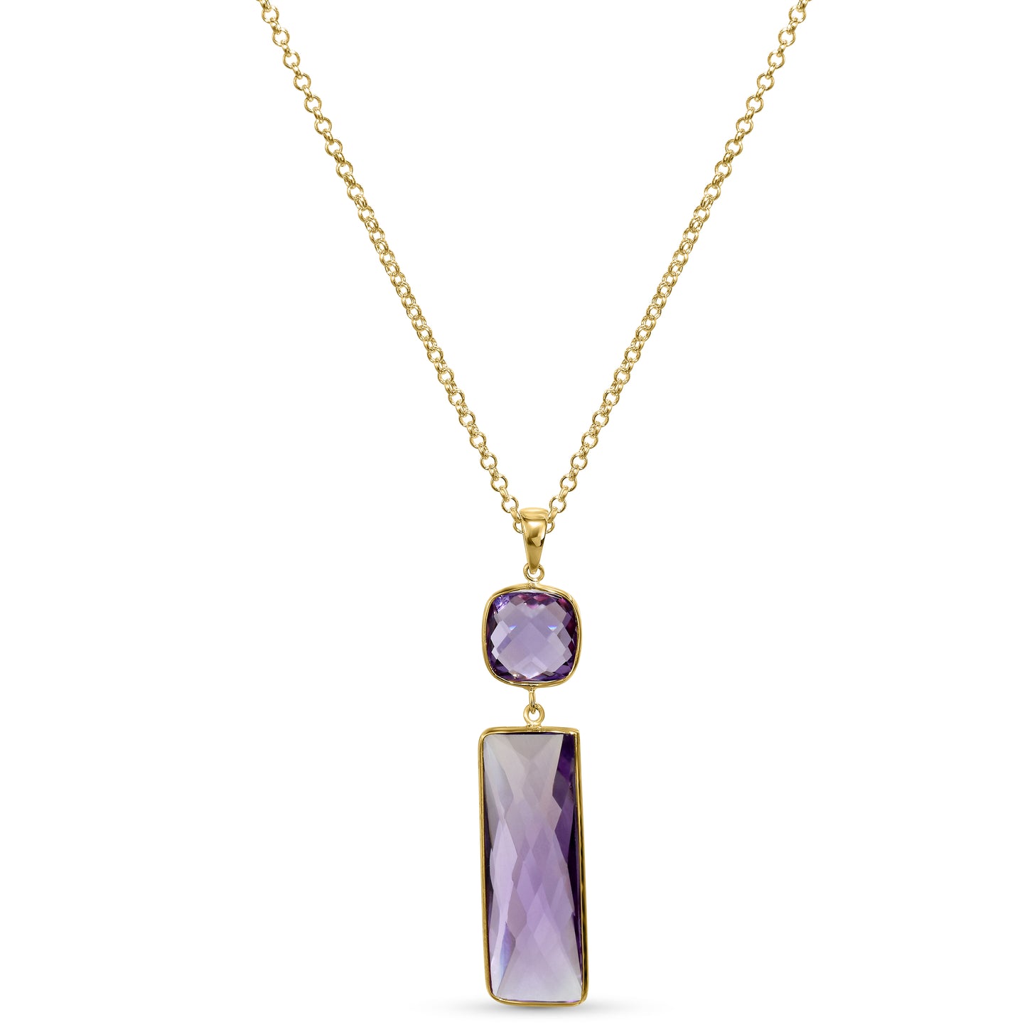 14k Amethyst Pendant Necklace