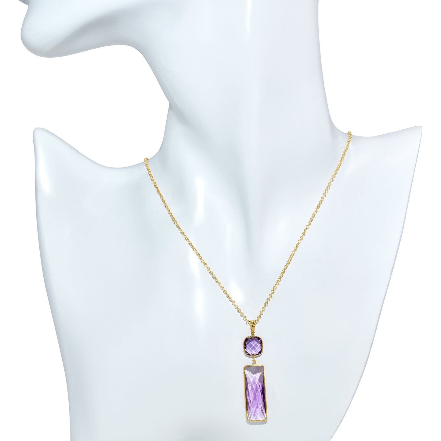 14k Amethyst Pendant Necklace