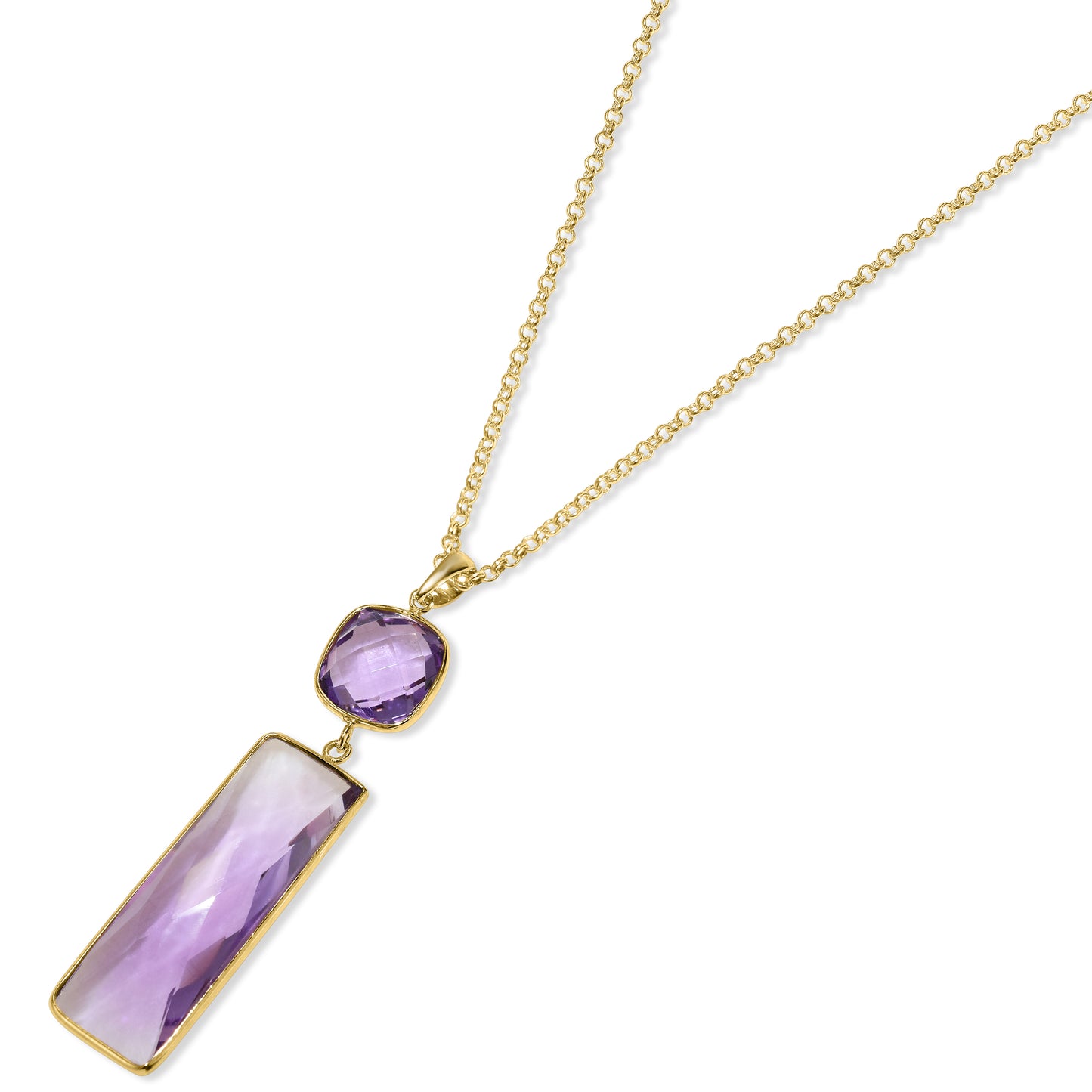 14k Amethyst Pendant Necklace