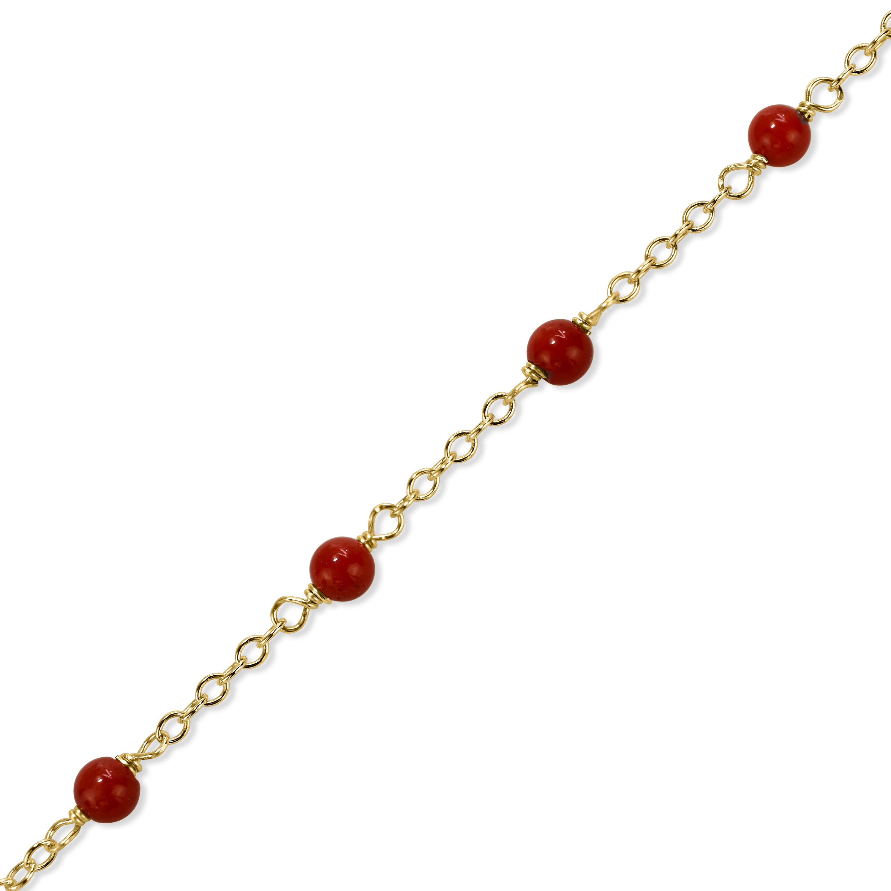 14k Yellow Gold Station Necklace