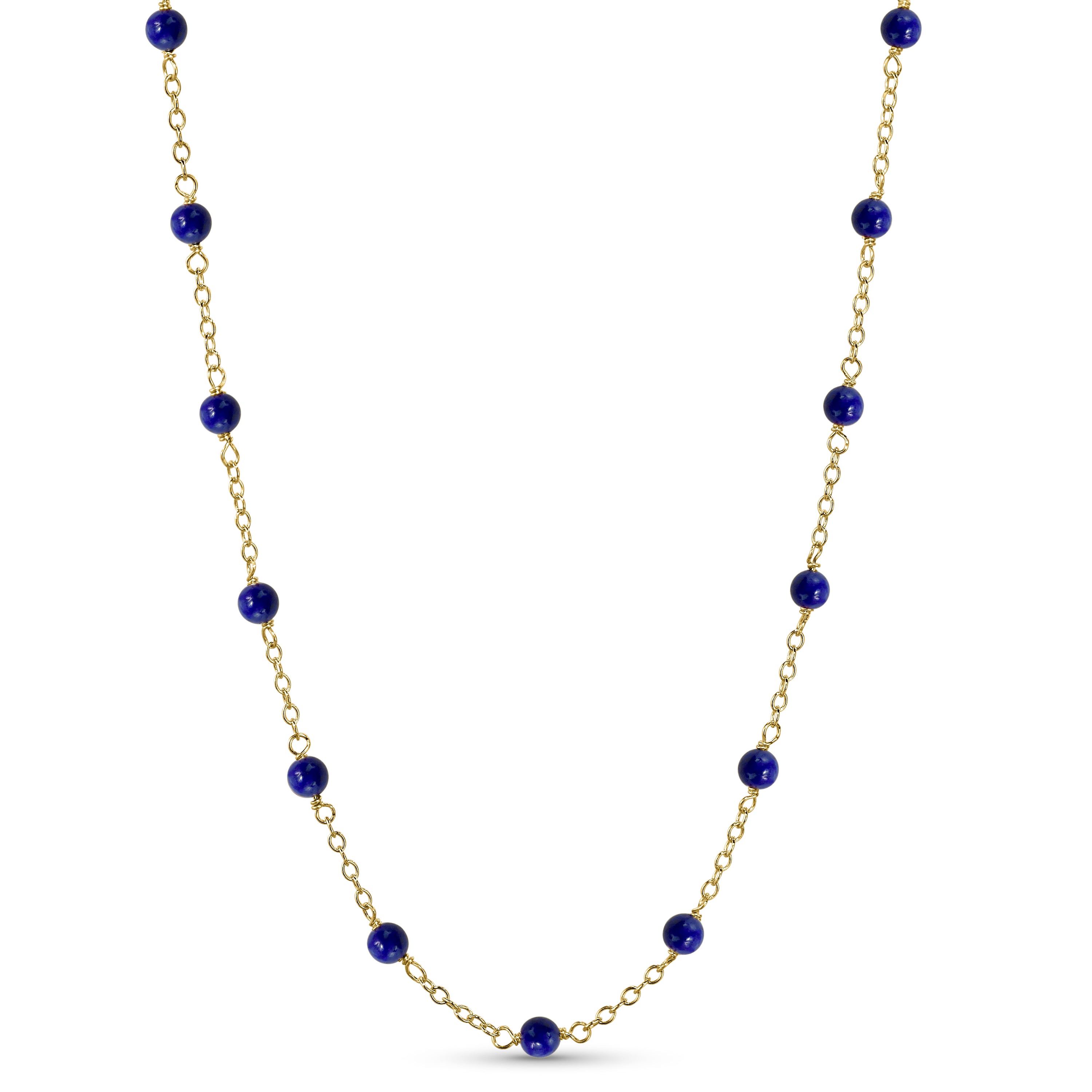 14k Yellow Gold Station Necklace
