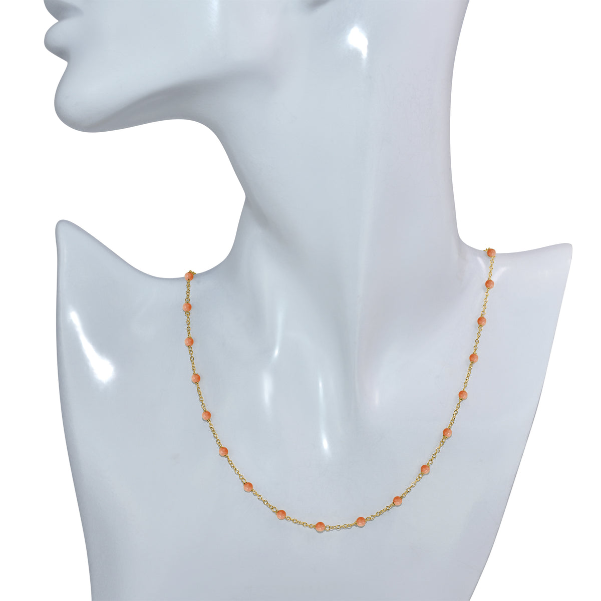 14k Yellow Gold Station Necklace