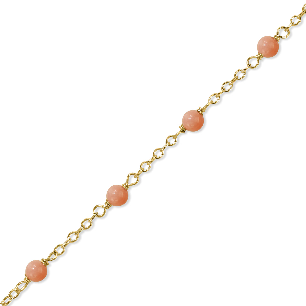 14k Yellow Gold Station Necklace