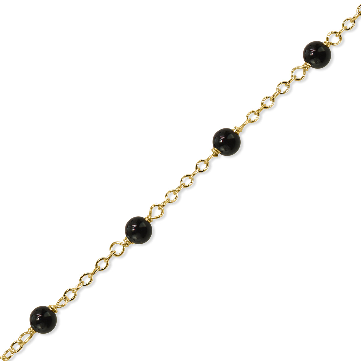 14k Yellow Gold Station Necklace
