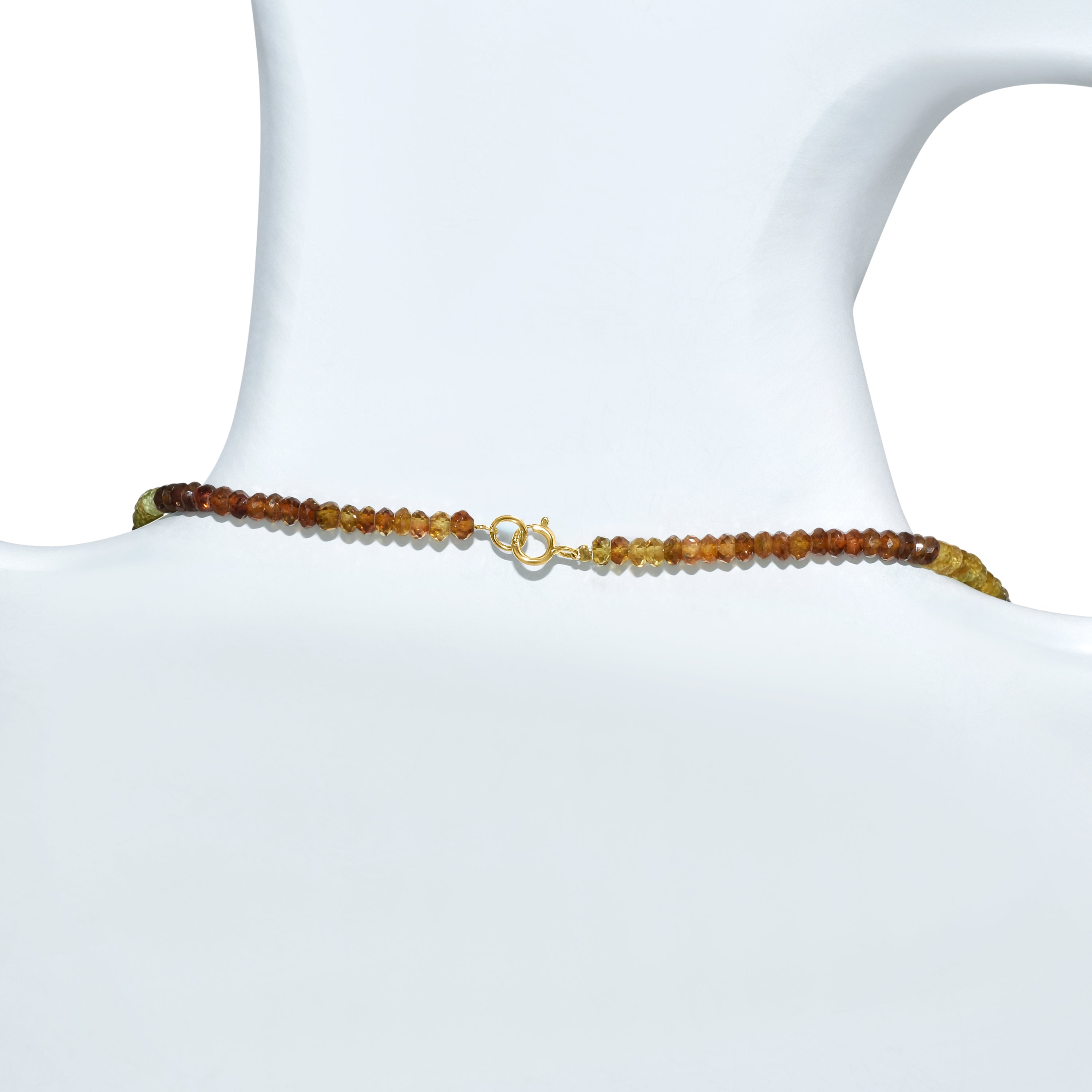14k Gemstones & Gold Roundel Necklace