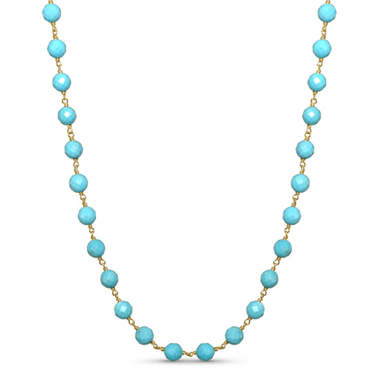 14k Turquoise Link Necklace