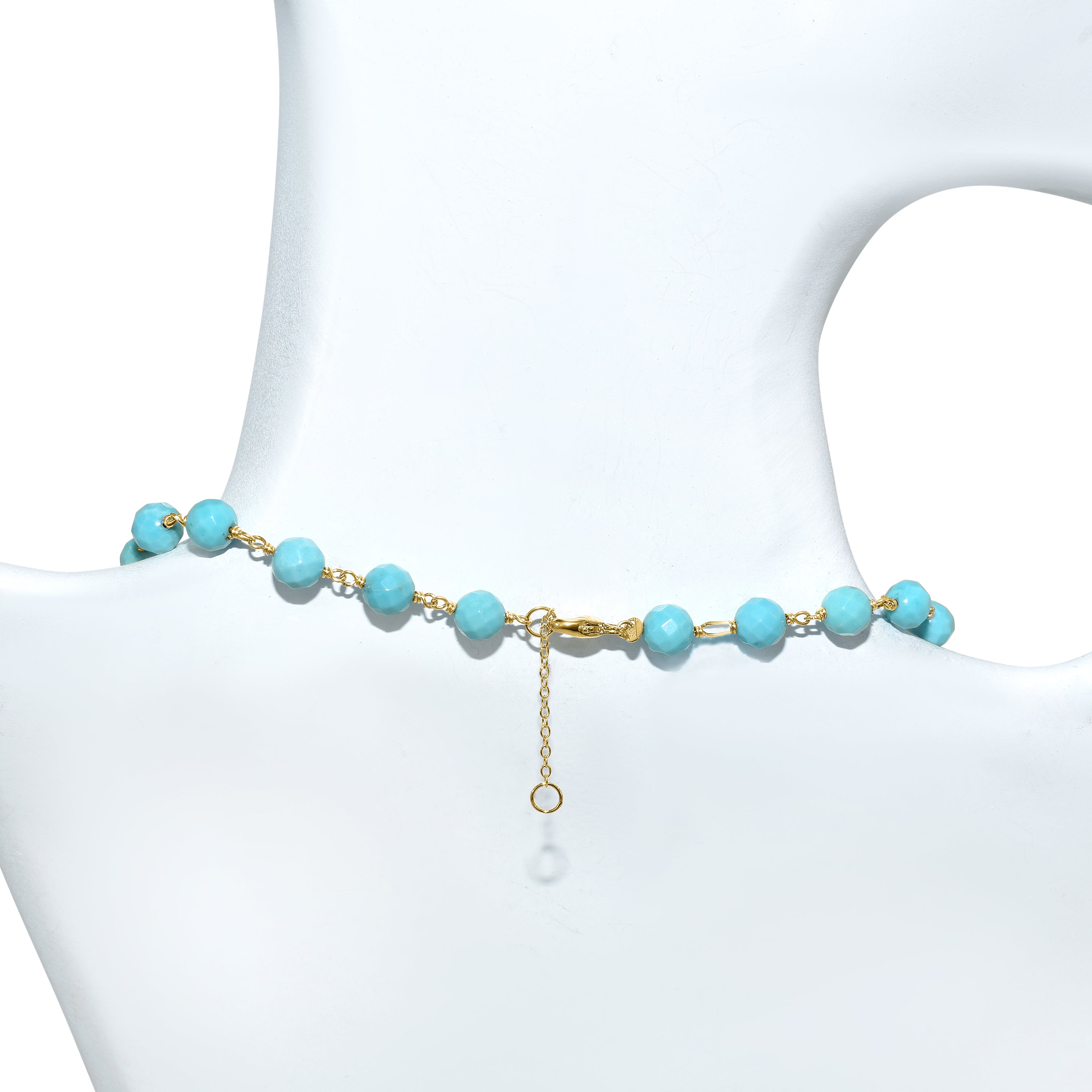 14k Turquoise Link Necklace