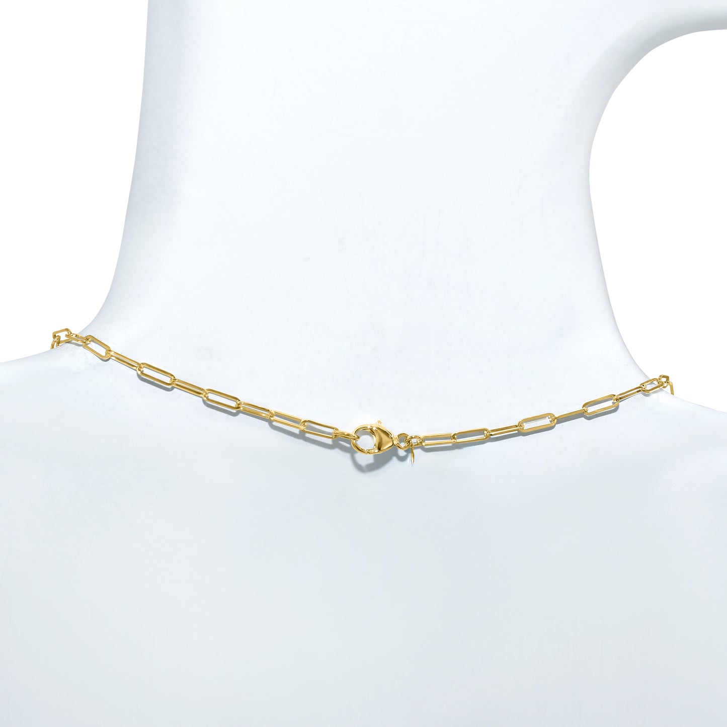 14k Sapphire Pear Link Paperclip Necklace