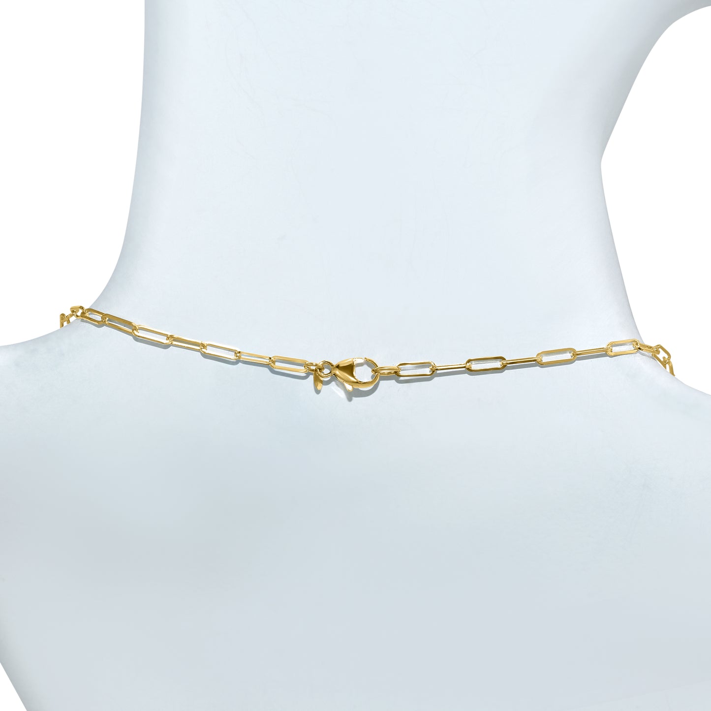 14k Emerald Pear Link Paperclip Necklace