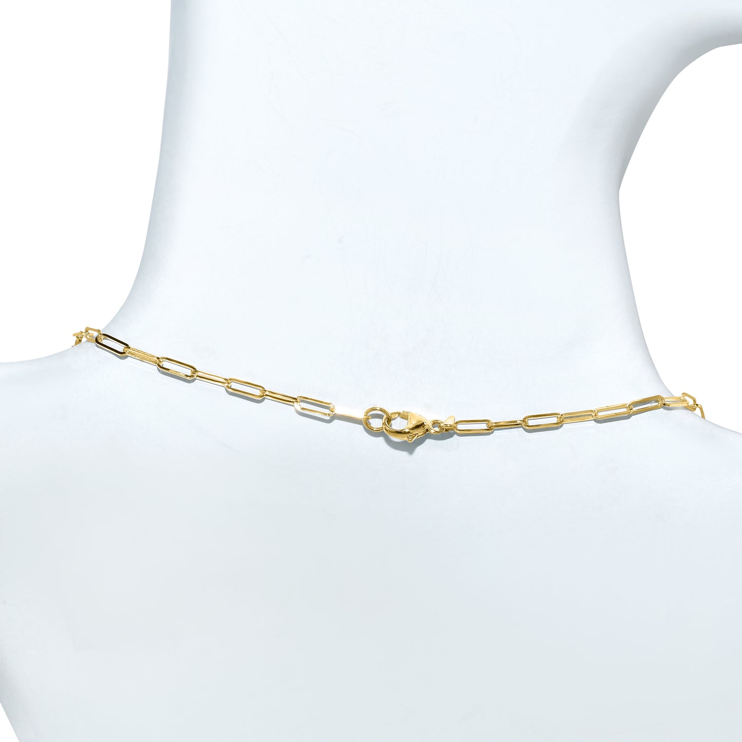 14k Ruby Pear Link Paperclip Necklace