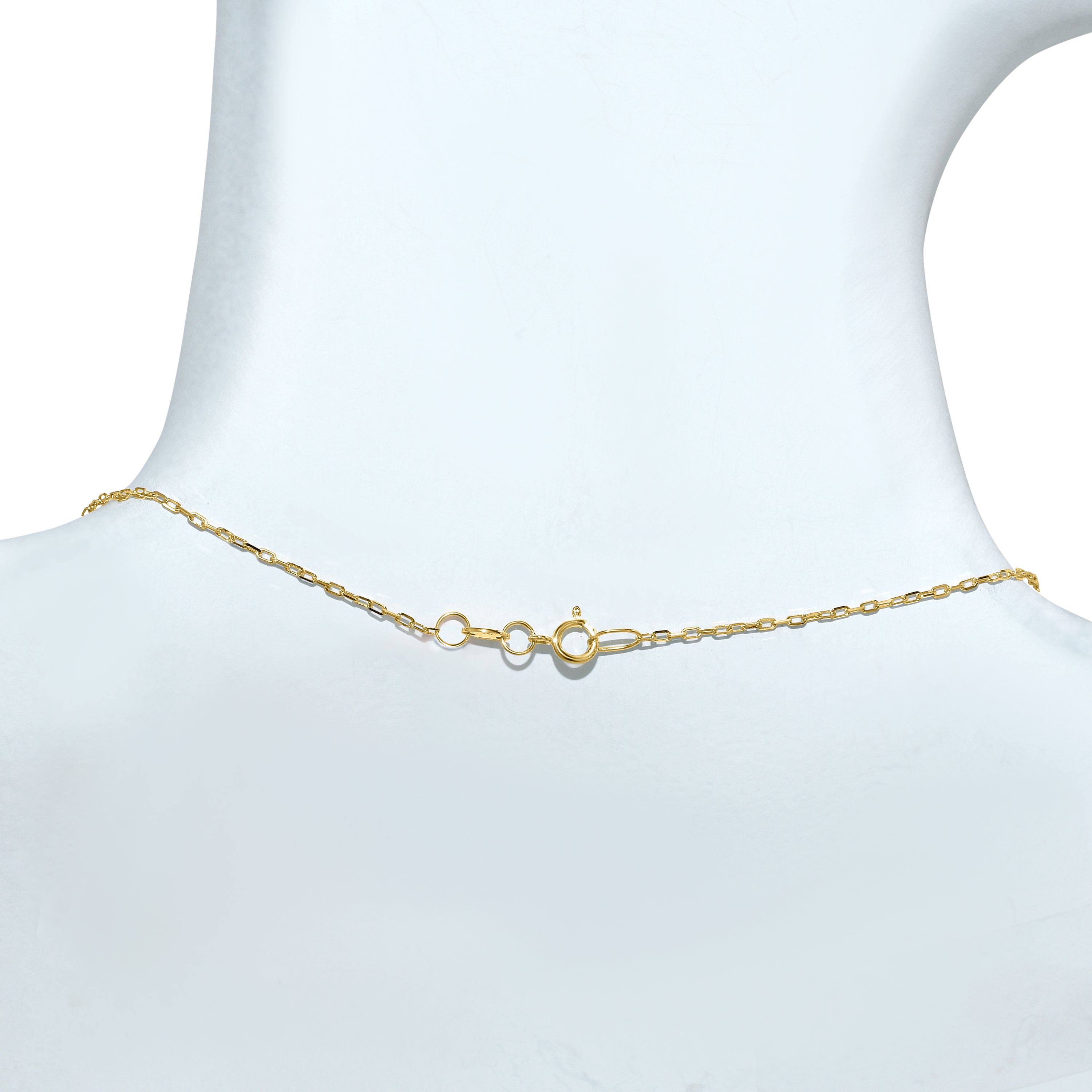 14k Green Onyx Round Bezel Pendant Necklace