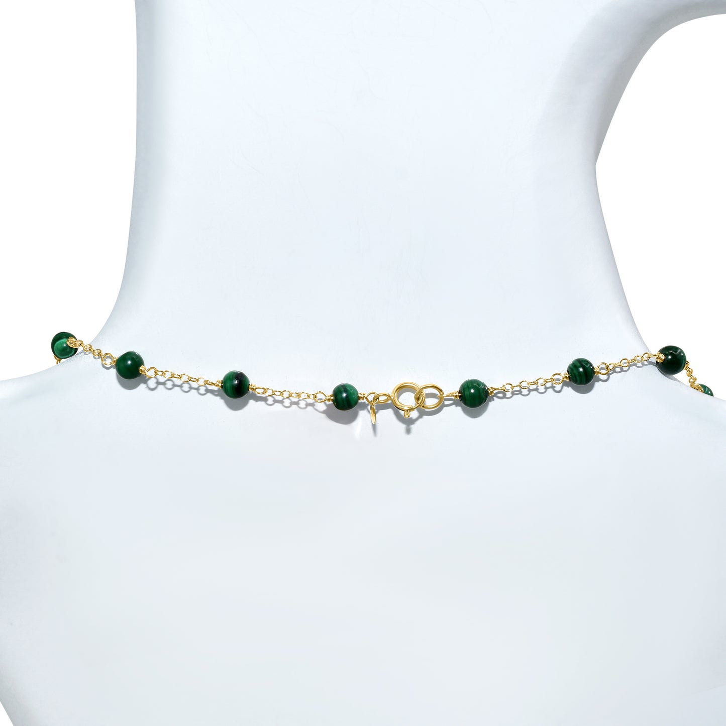 14k Malachite Link Necklace