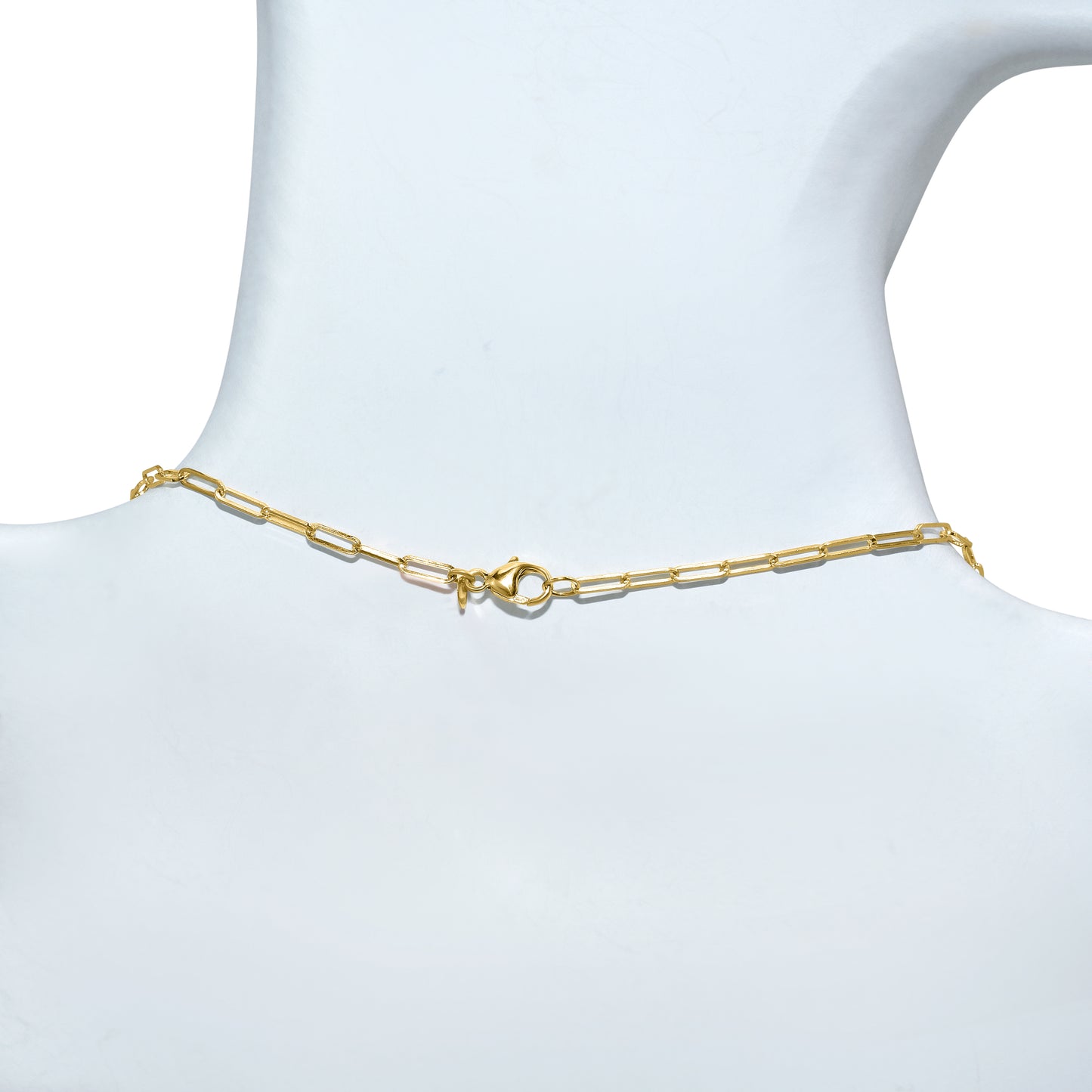 14k Citrine 5 Graduated Cushion Paperclip Necklace