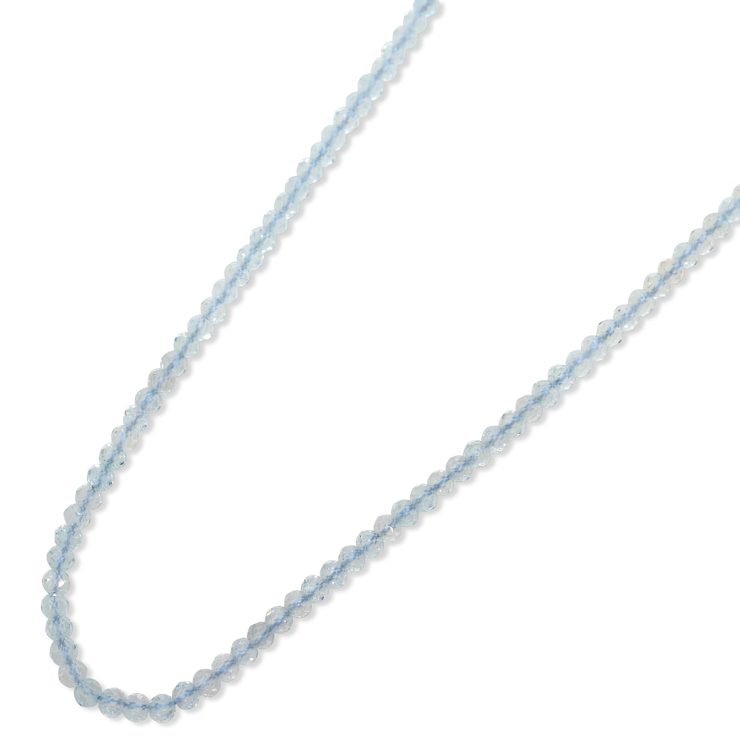 14k Yellow Faceted Round Bead Necklace